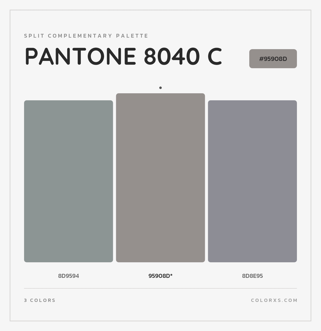 PANTONE 8040 C - Split-Complementary Color Palette