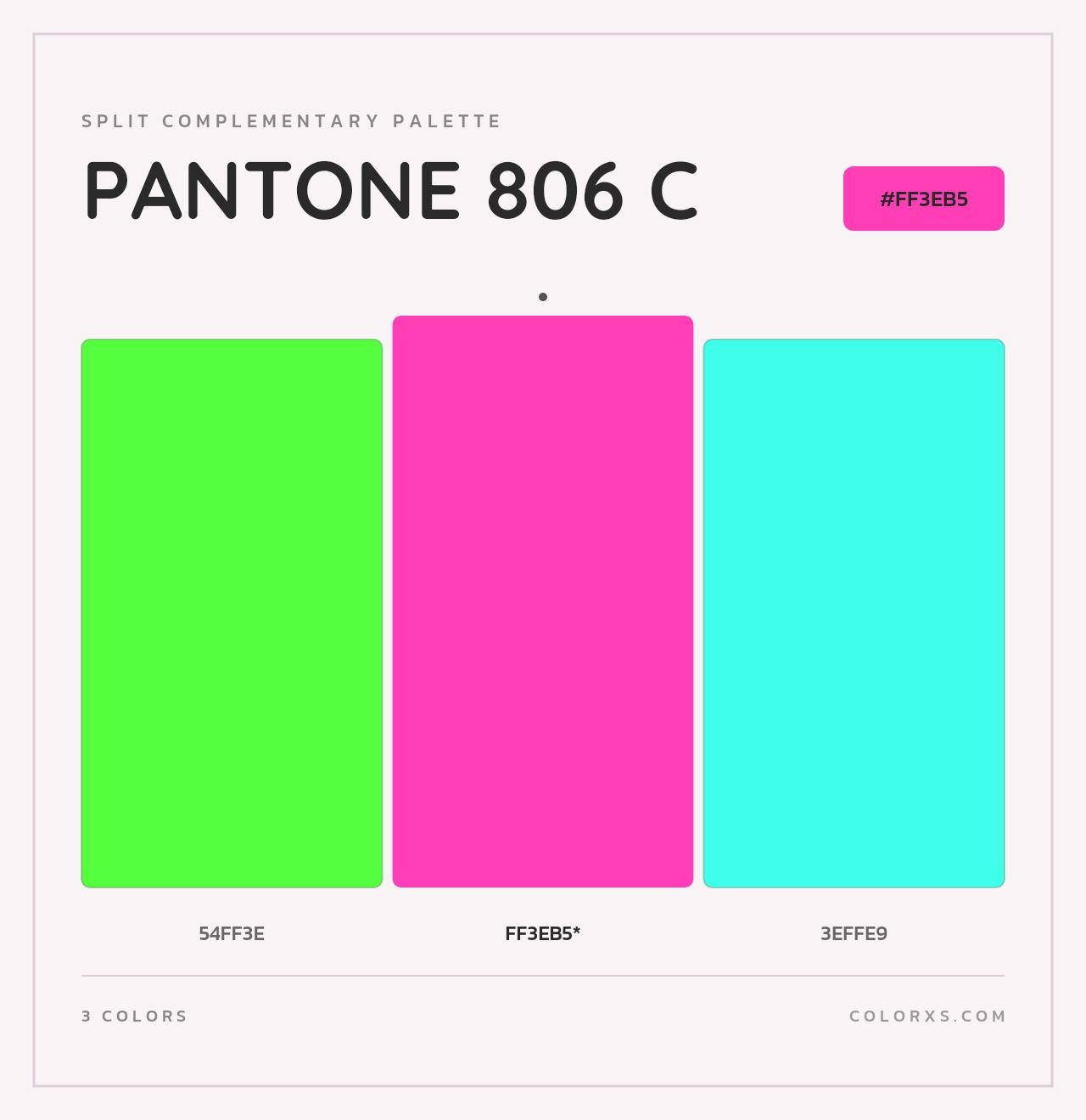 PANTONE 806 C - Split-Complementary Color Palette