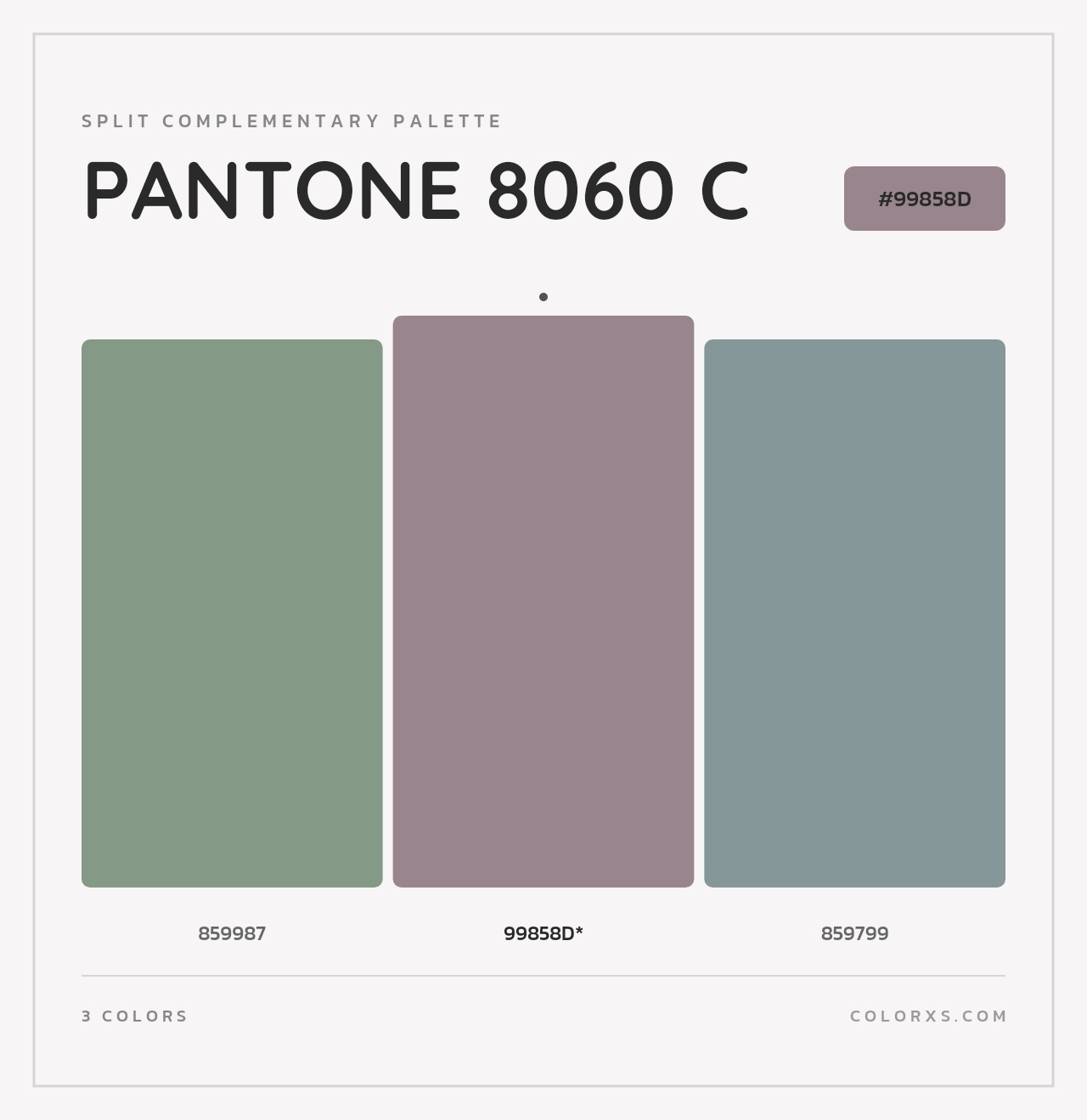 PANTONE 8060 C - Split-Complementary Color Palette