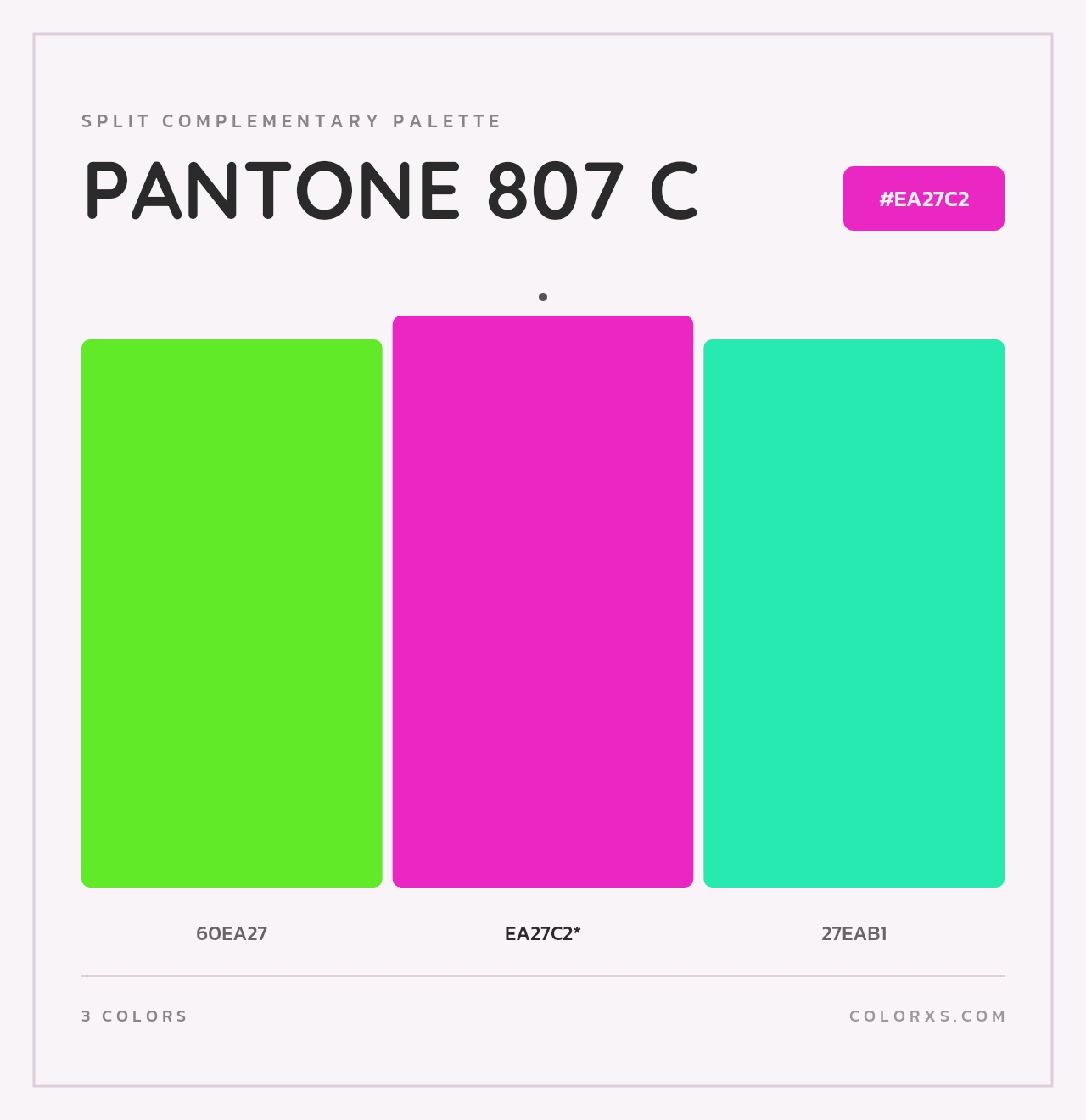 PANTONE 807 C - Split-Complementary Color Palette