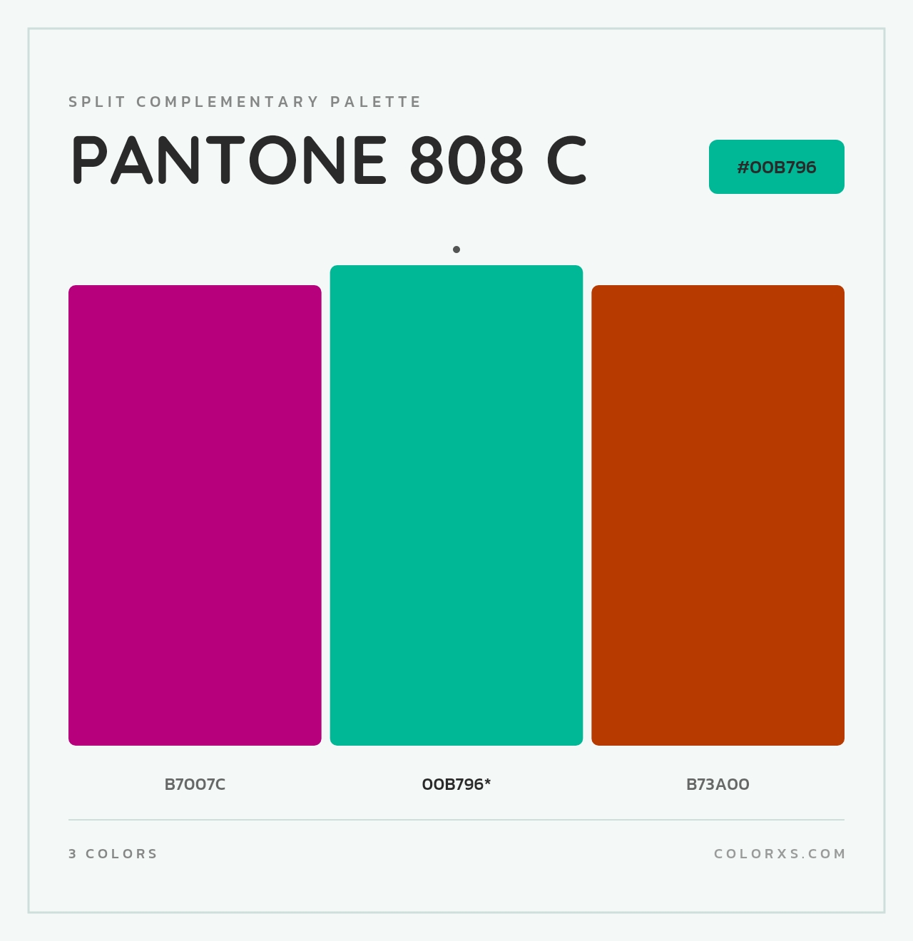PANTONE 808 C - Split-Complementary Color Palette