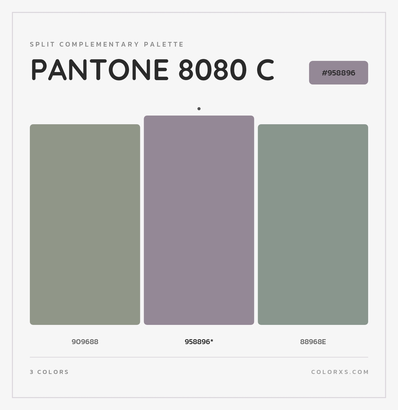 PANTONE 8080 C - Split-Complementary Color Palette