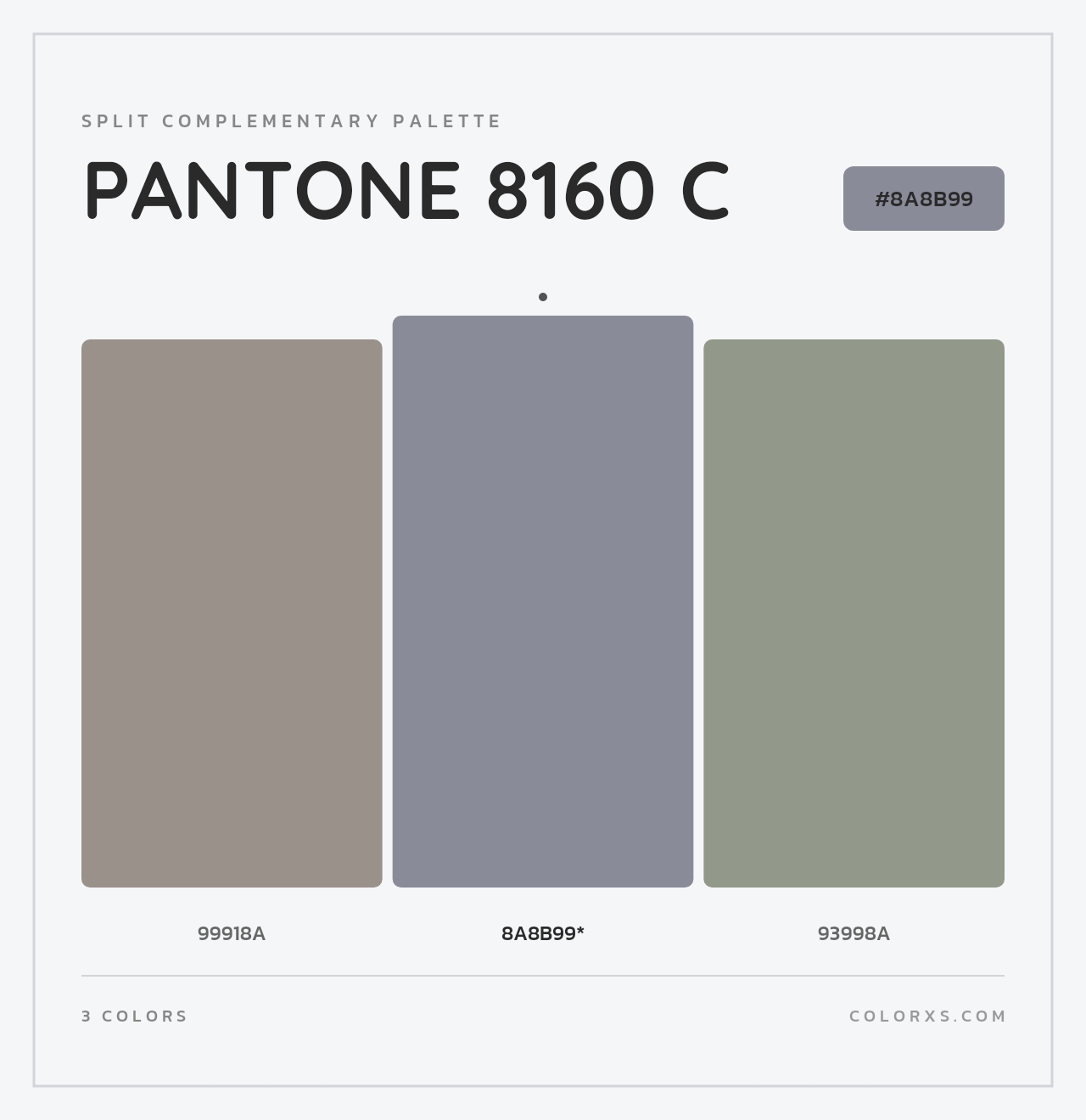 PANTONE 8160 C - Split-Complementary Color Palette