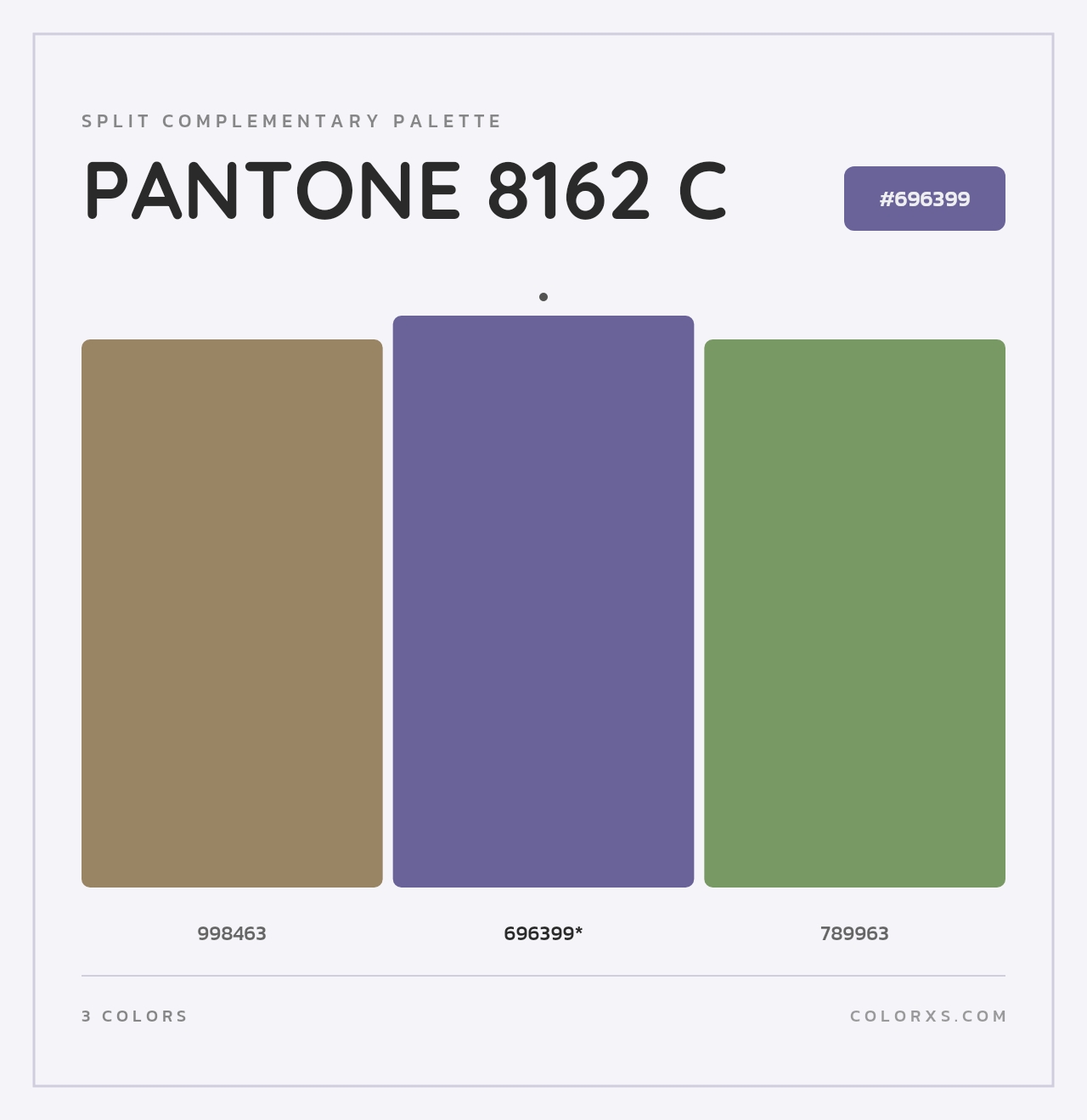 PANTONE 8162 C - Split-Complementary Color Palette