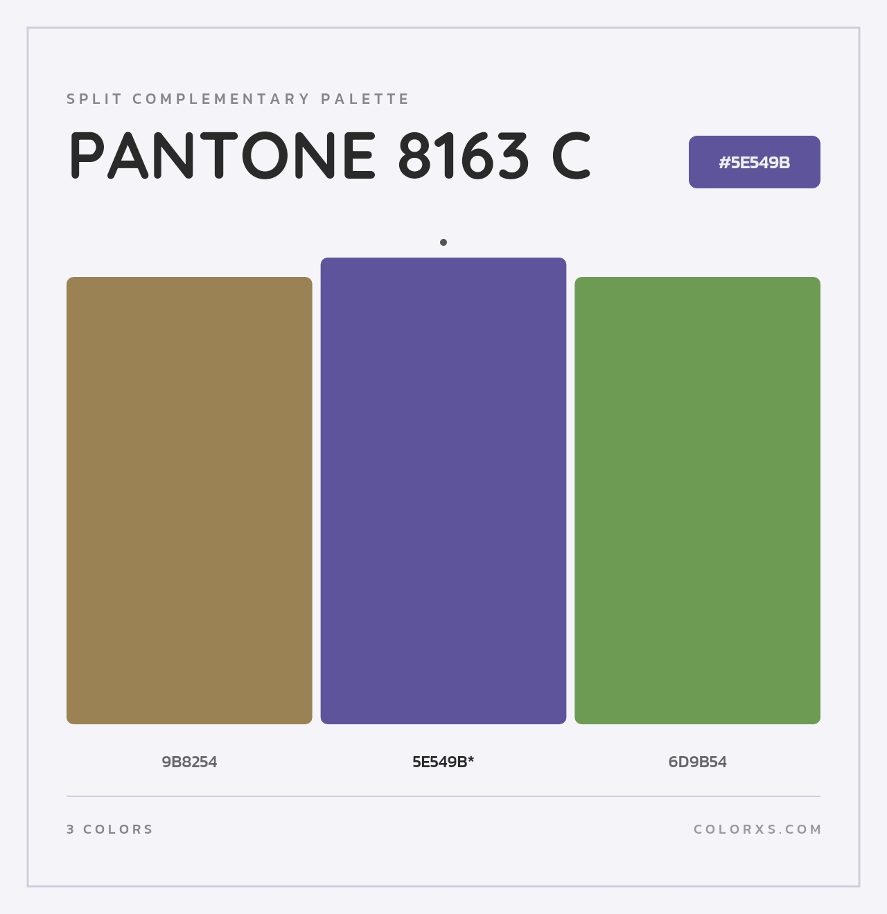PANTONE 8163 C - Split-Complementary Color Palette