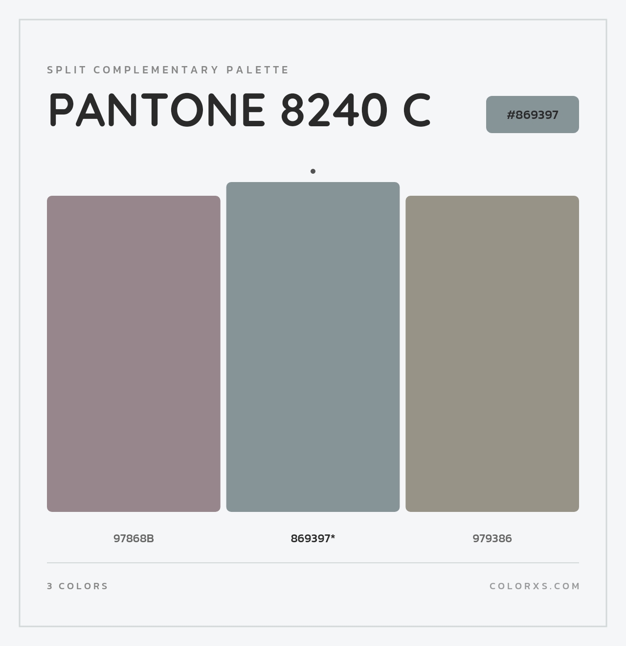 PANTONE 8240 C - Split-Complementary Color Palette