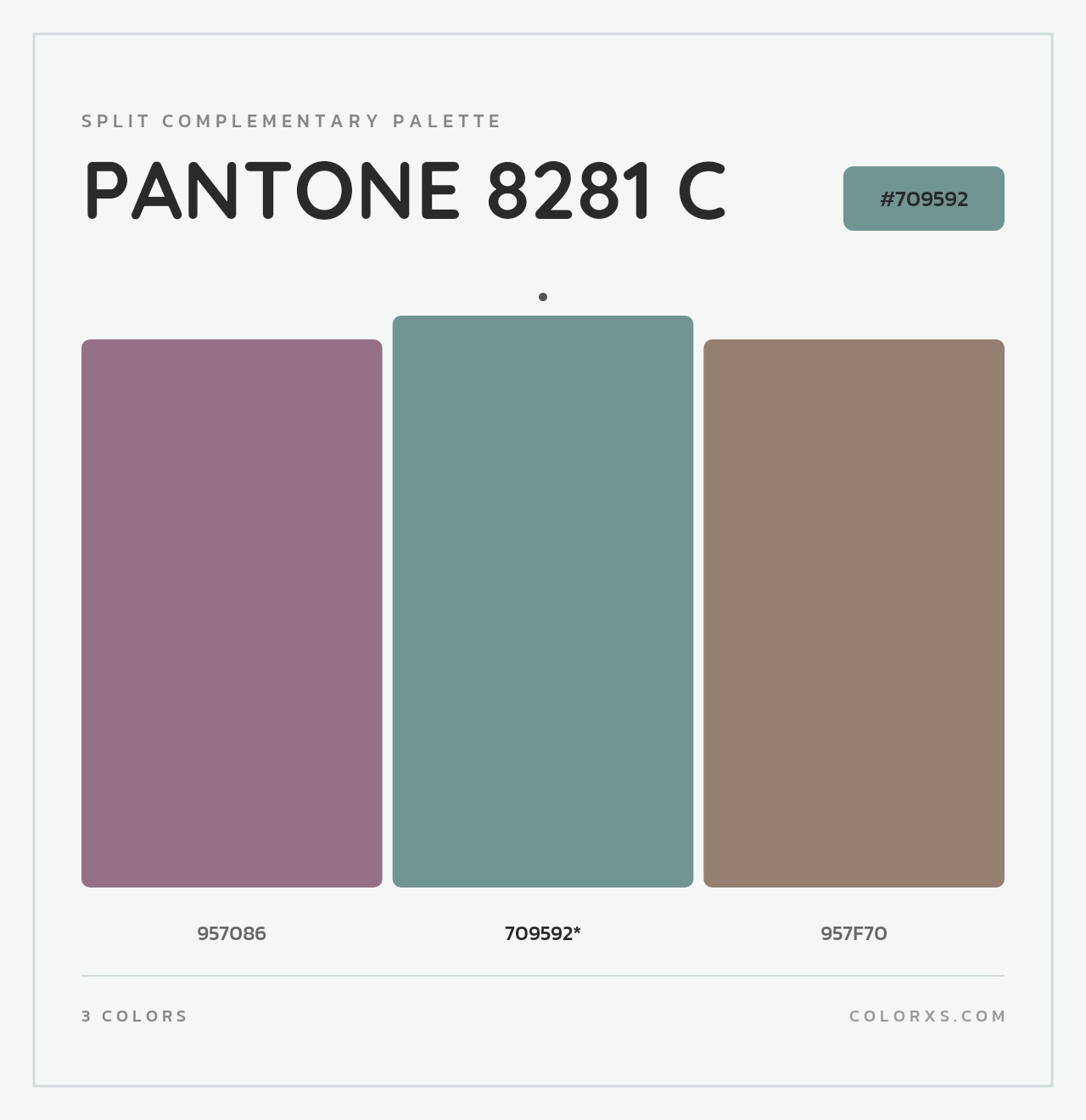 PANTONE 8281 C - Split-Complementary Color Palette