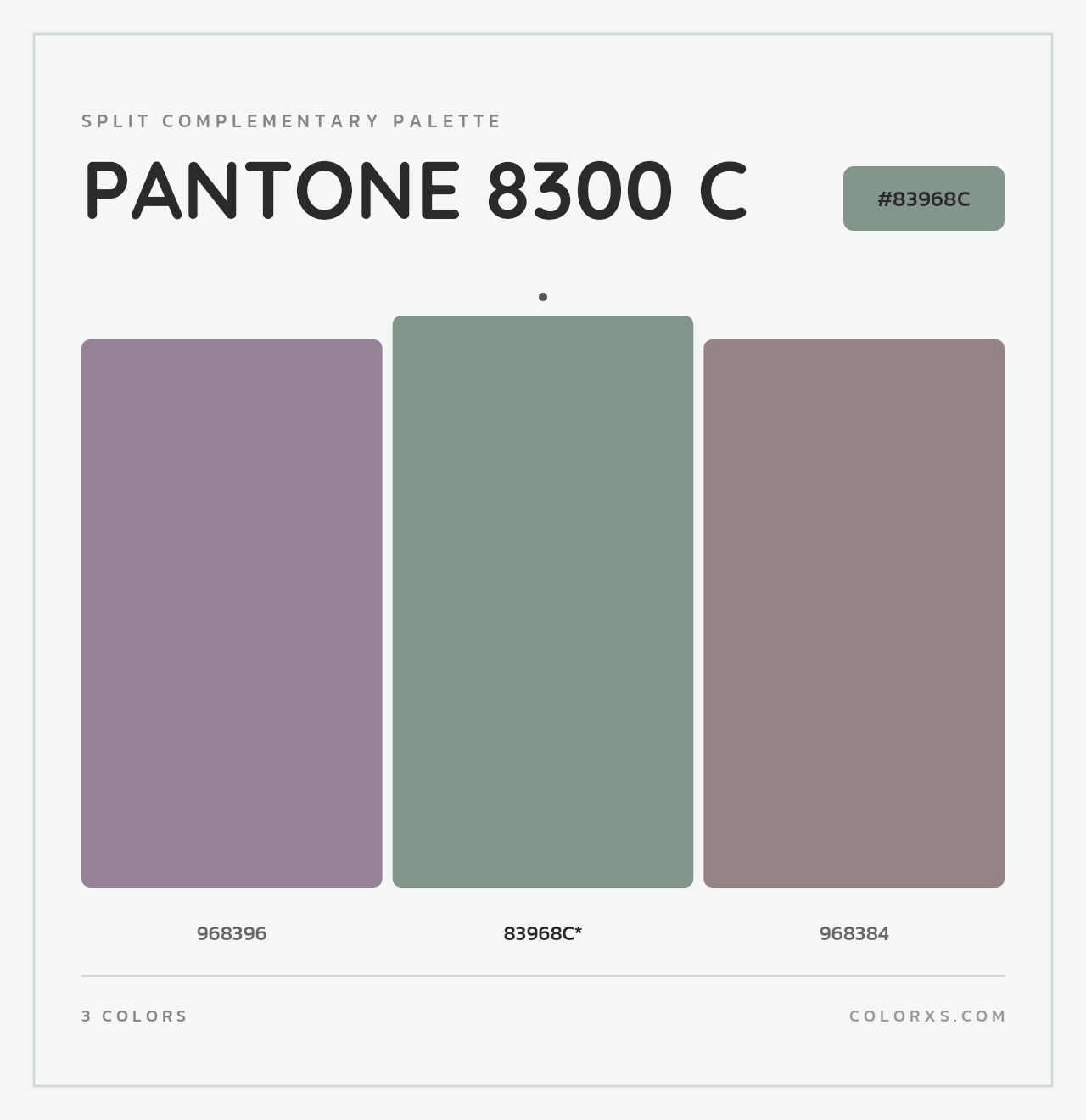 PANTONE 8300 C - Split-Complementary Color Palette