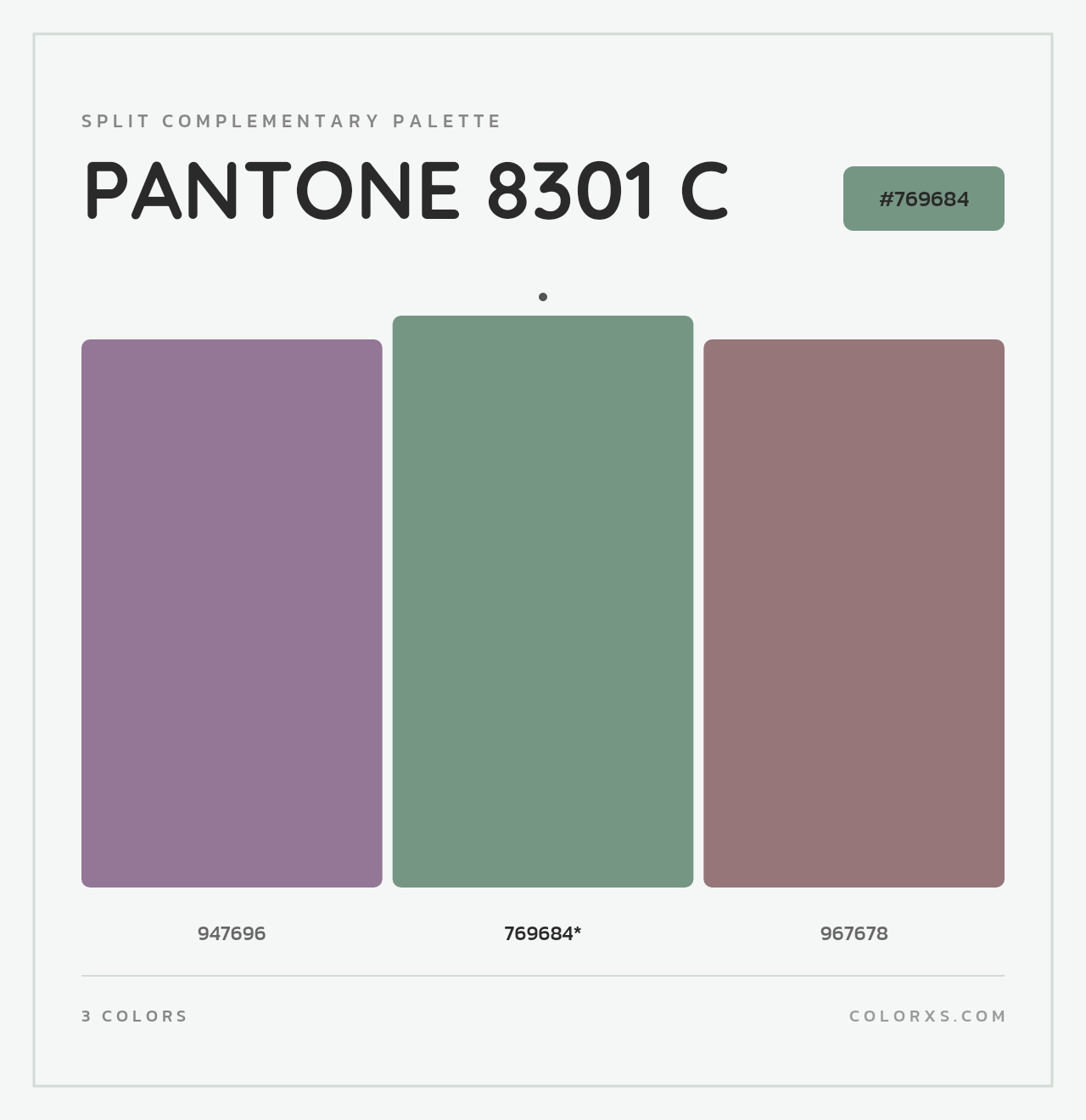 PANTONE 8301 C - Split-Complementary Color Palette