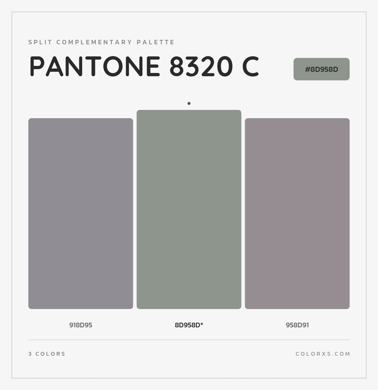 PANTONE 8320 C - Split-Complementary Color Palette