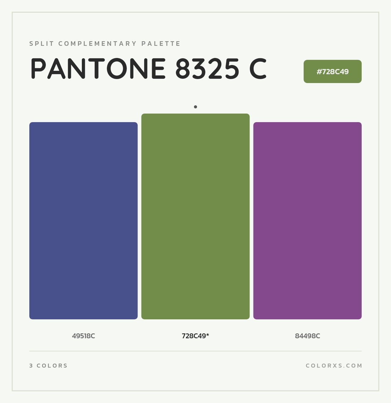 PANTONE 8325 C - Split-Complementary Color Palette