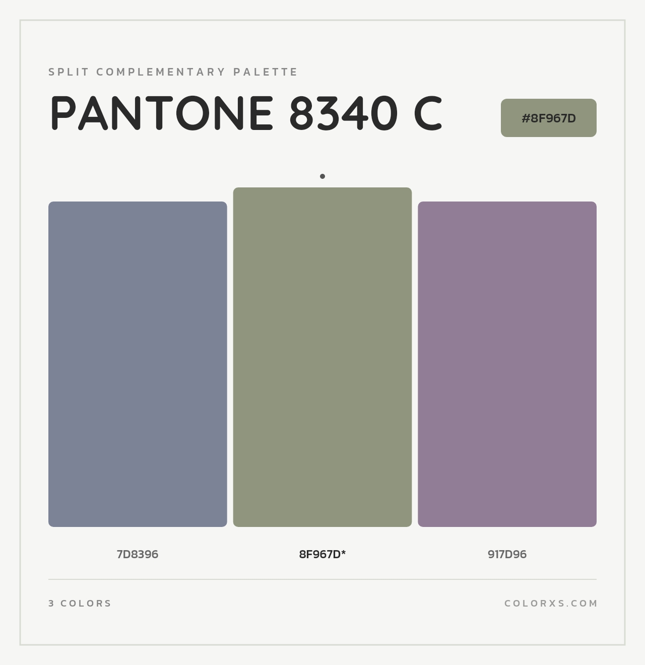 PANTONE 8340 C - Split-Complementary Color Palette