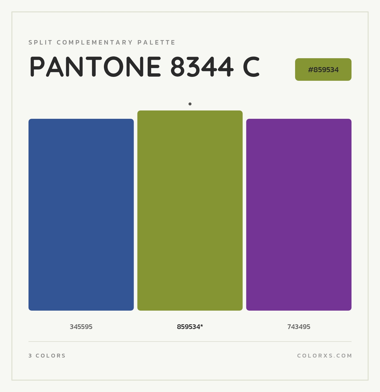 PANTONE 8344 C - Split-Complementary Color Palette