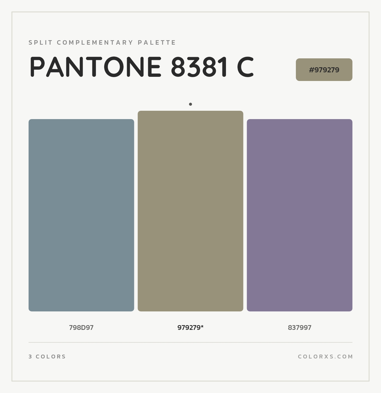 PANTONE 8381 C - Split-Complementary Color Palette