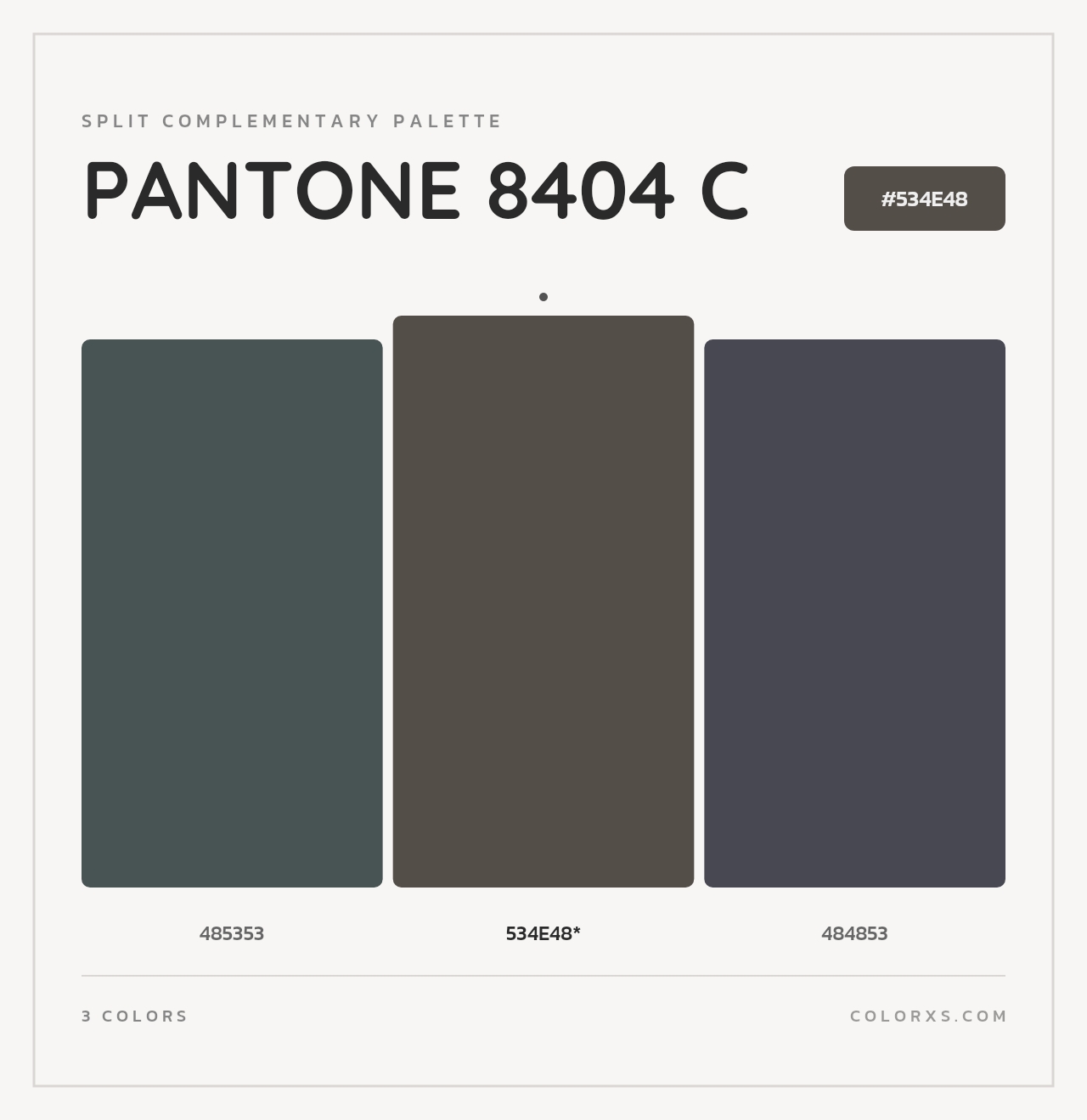 PANTONE 8404 C - Split-Complementary Color Palette