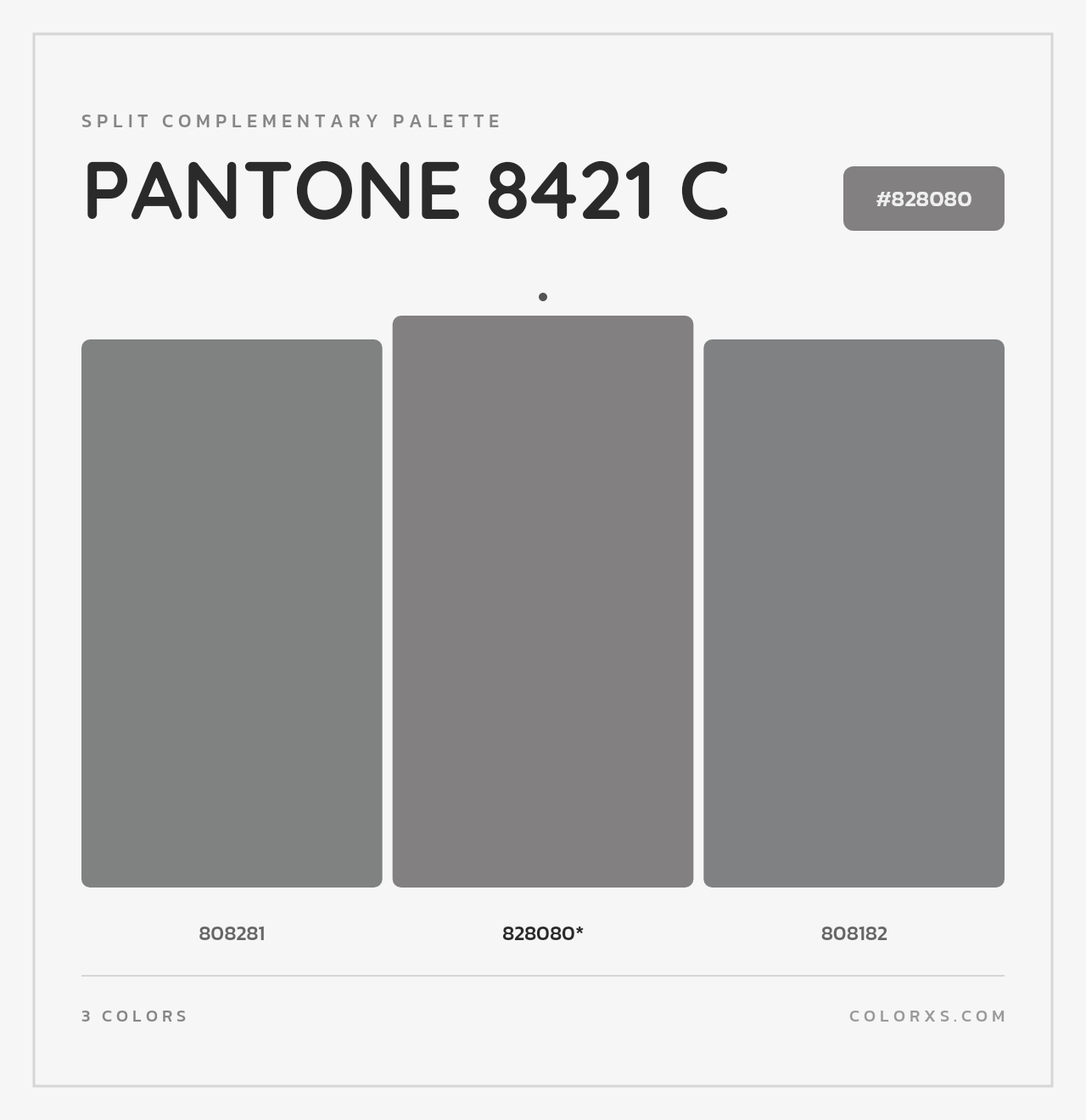 PANTONE 8421 C - Split-Complementary Color Palette