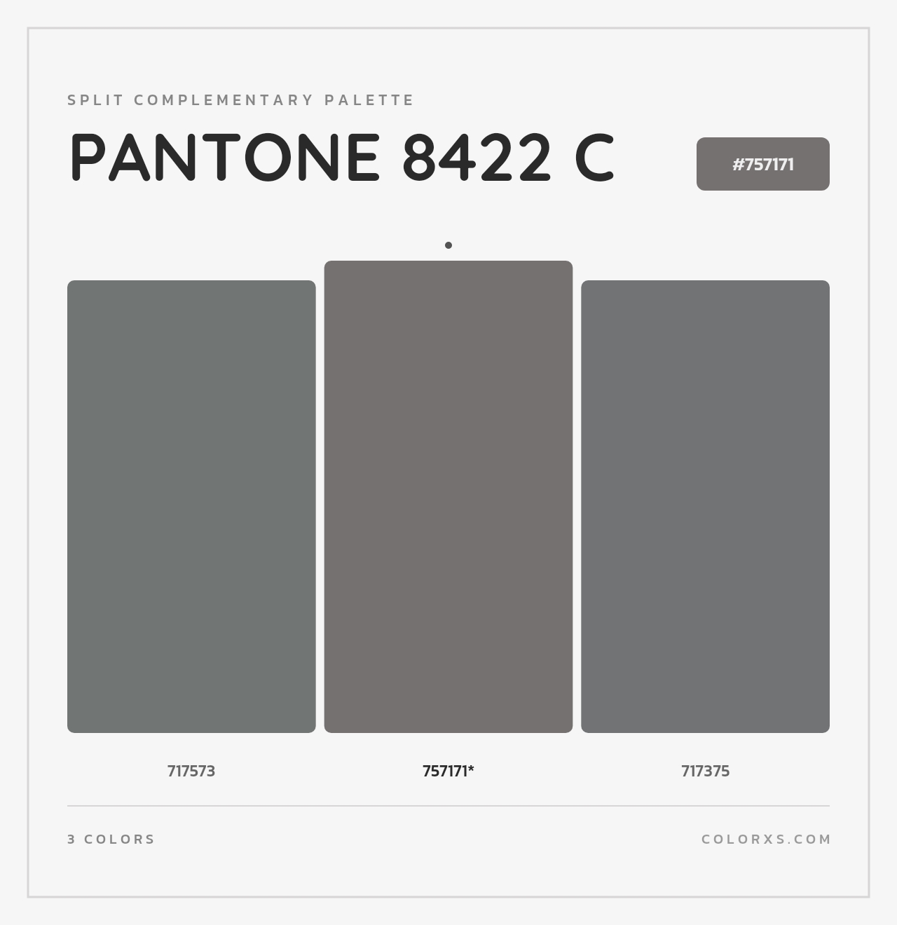 PANTONE 8422 C - Split-Complementary Color Palette