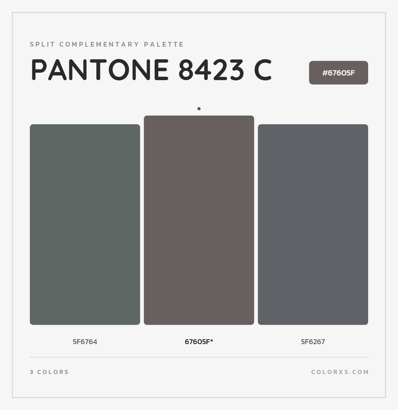 PANTONE 8423 C - Split-Complementary Color Palette