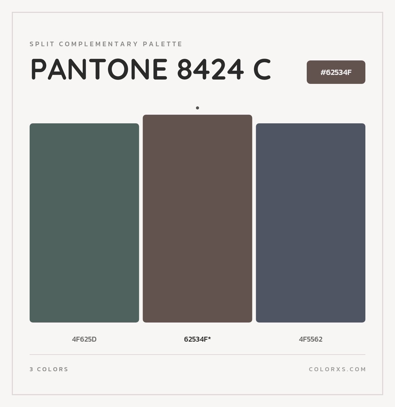PANTONE 8424 C - Split-Complementary Color Palette