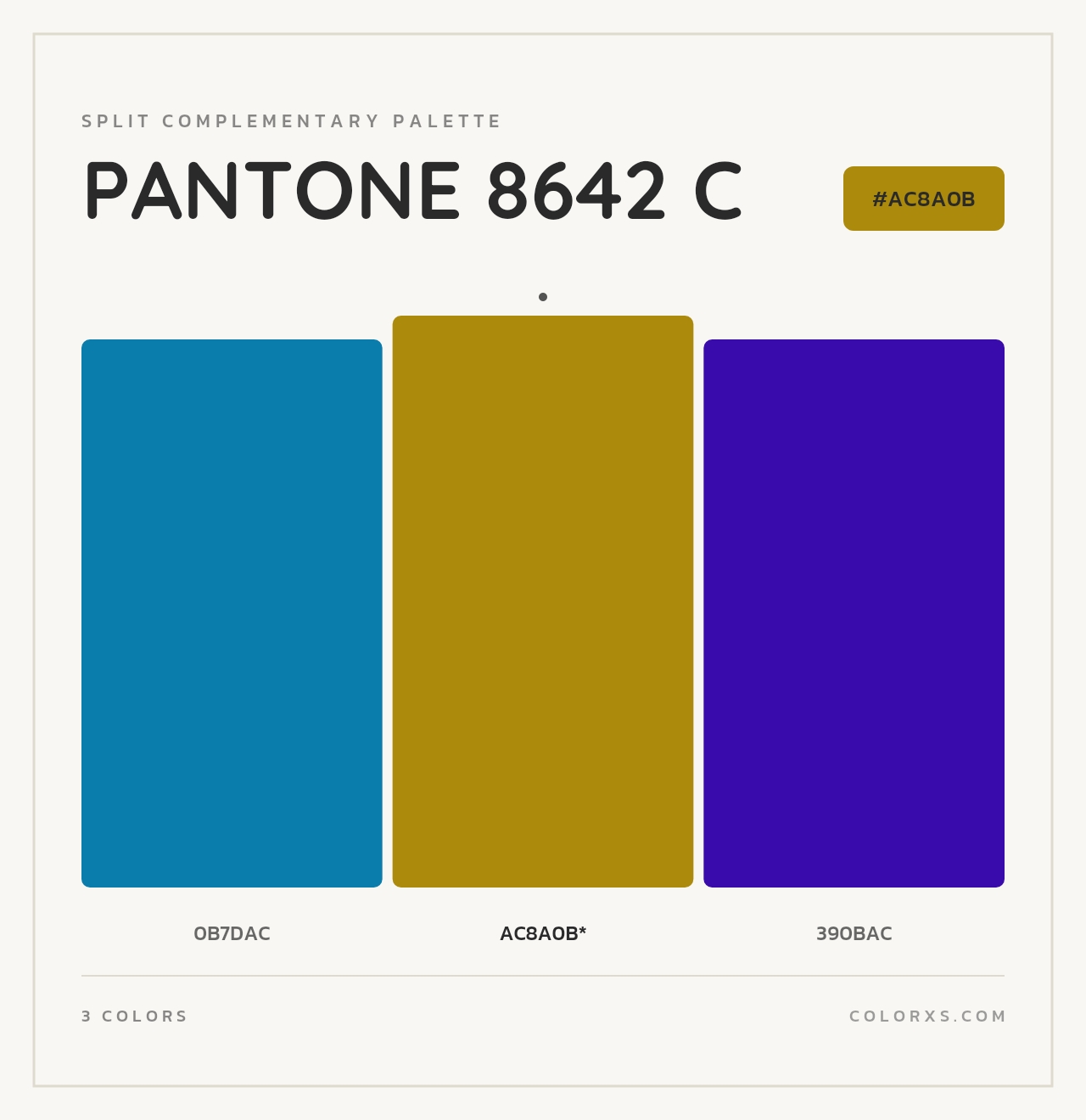 PANTONE 8642 C - Split-Complementary Color Palette