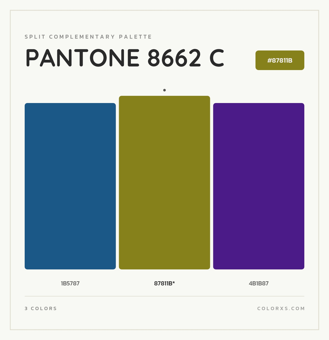 PANTONE 8662 C - Split-Complementary Color Palette