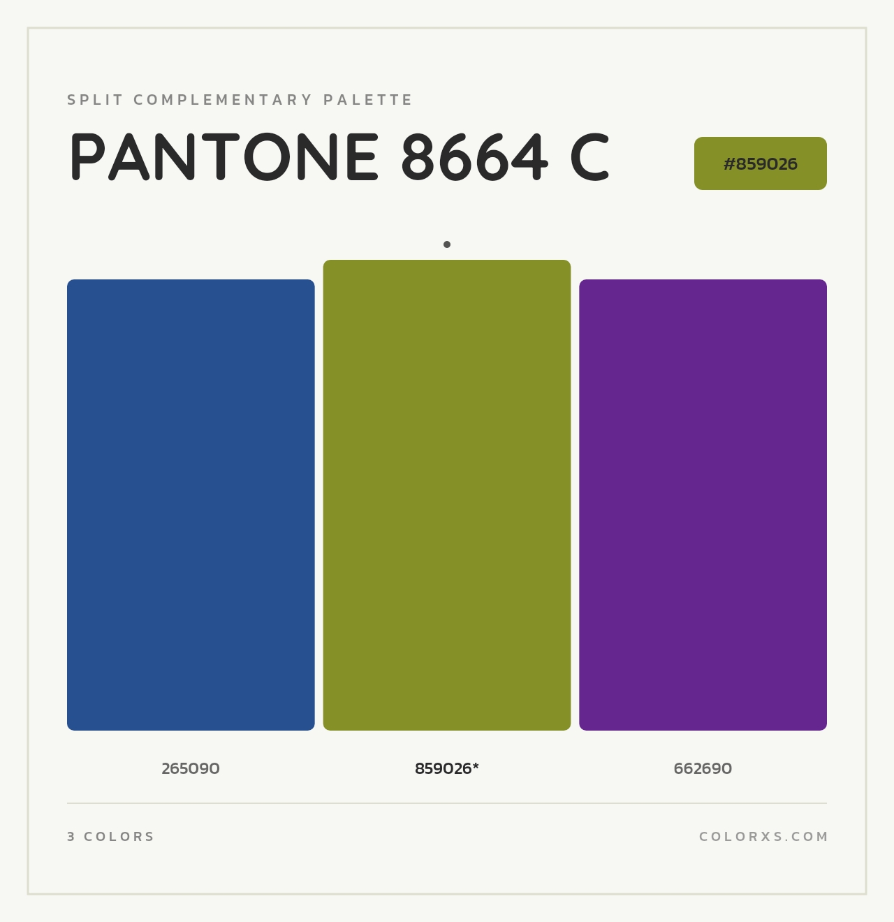 PANTONE 8664 C - Split-Complementary Color Palette