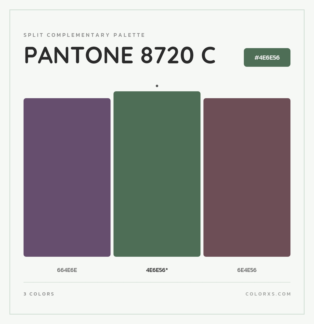 PANTONE 8720 C - Split-Complementary Color Palette