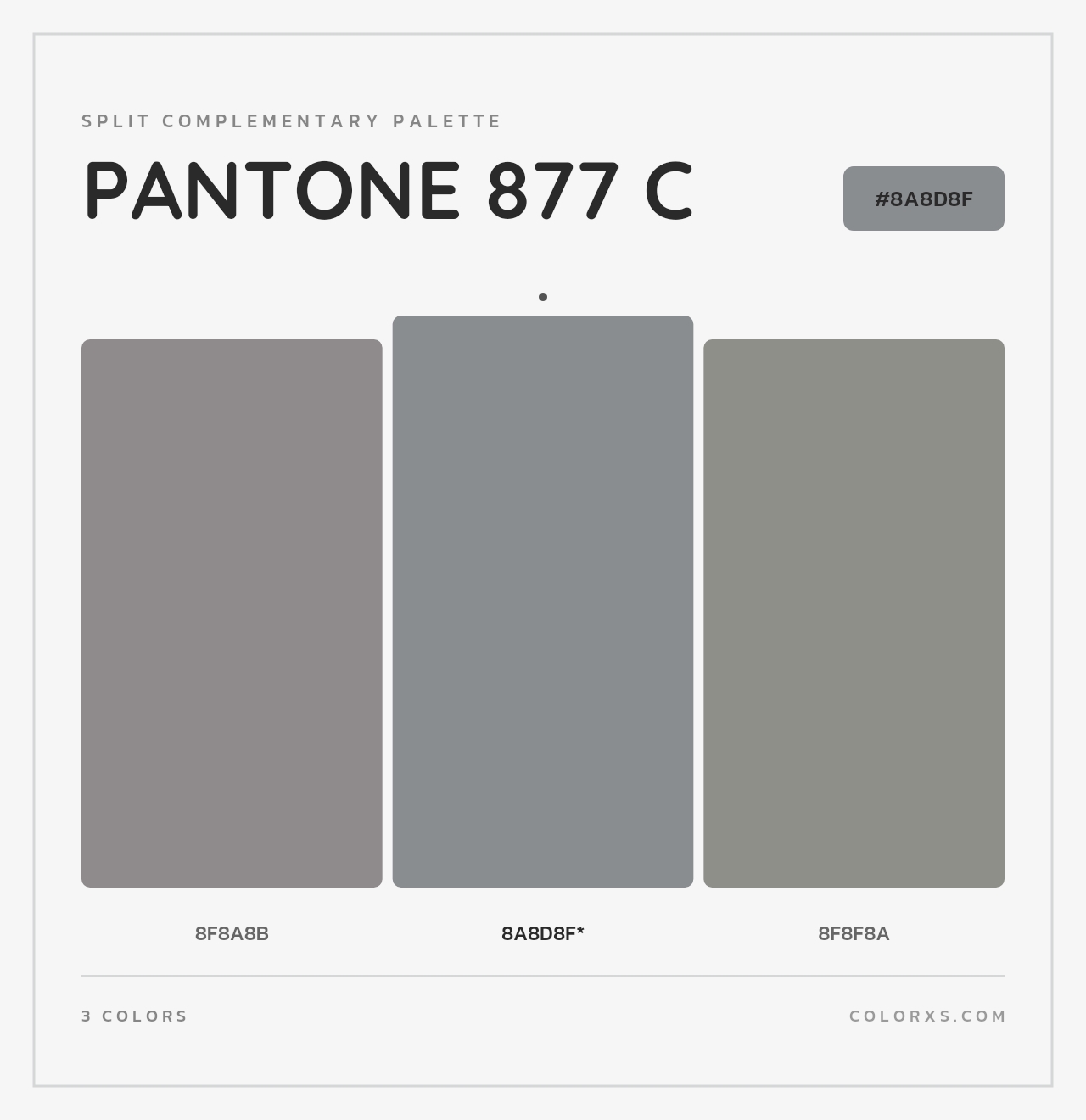 PANTONE 877 C - Split-Complementary Color Palette