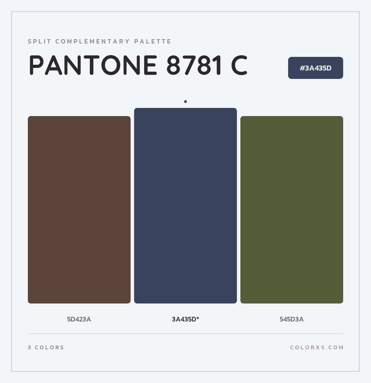 PANTONE 8781 C - Split-Complementary Color Palette