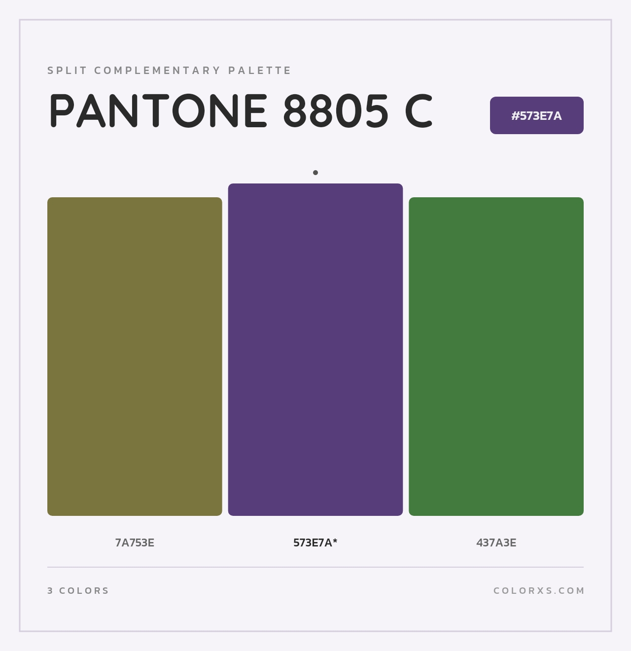 PANTONE 8805 C - Split-Complementary Color Palette