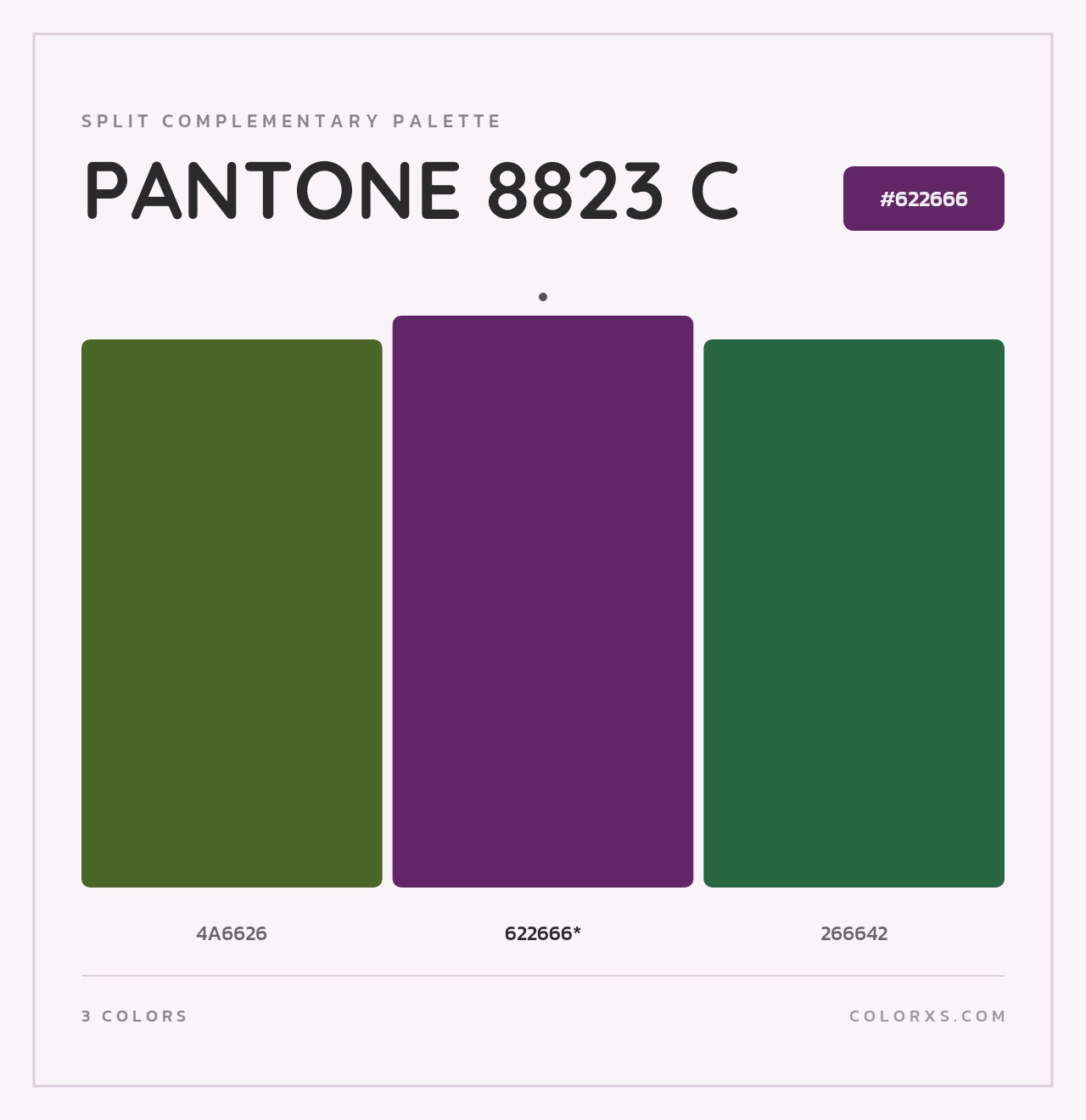 PANTONE 8823 C - Split-Complementary Color Palette