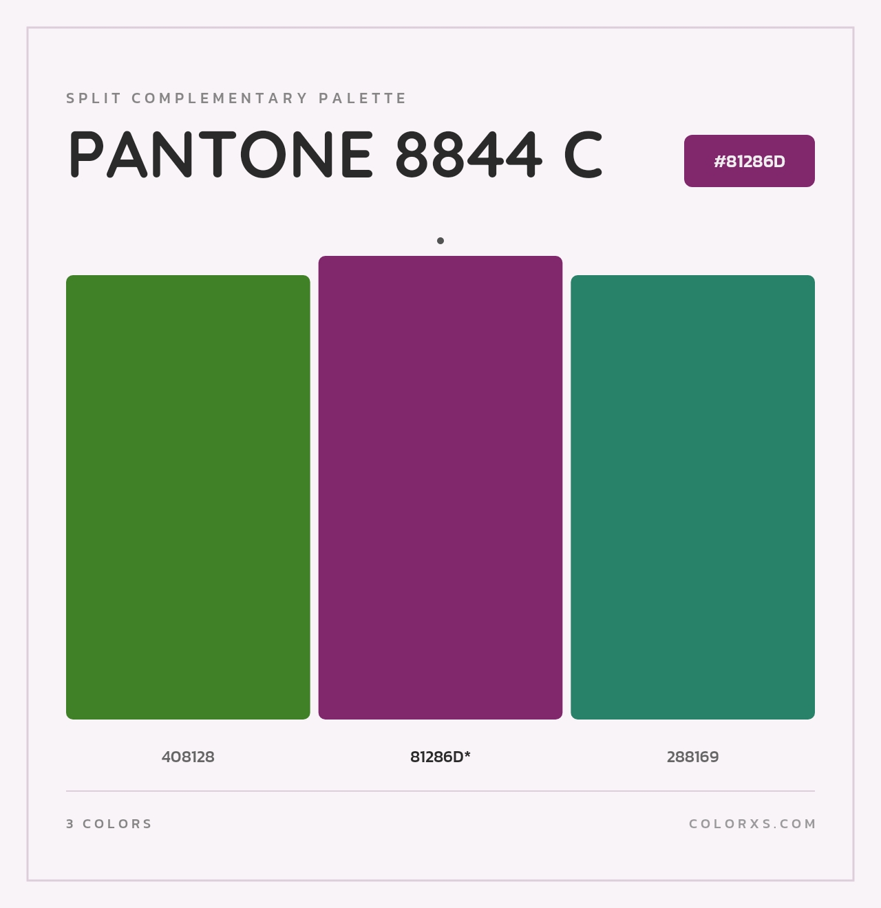 PANTONE 8844 C - Split-Complementary Color Palette