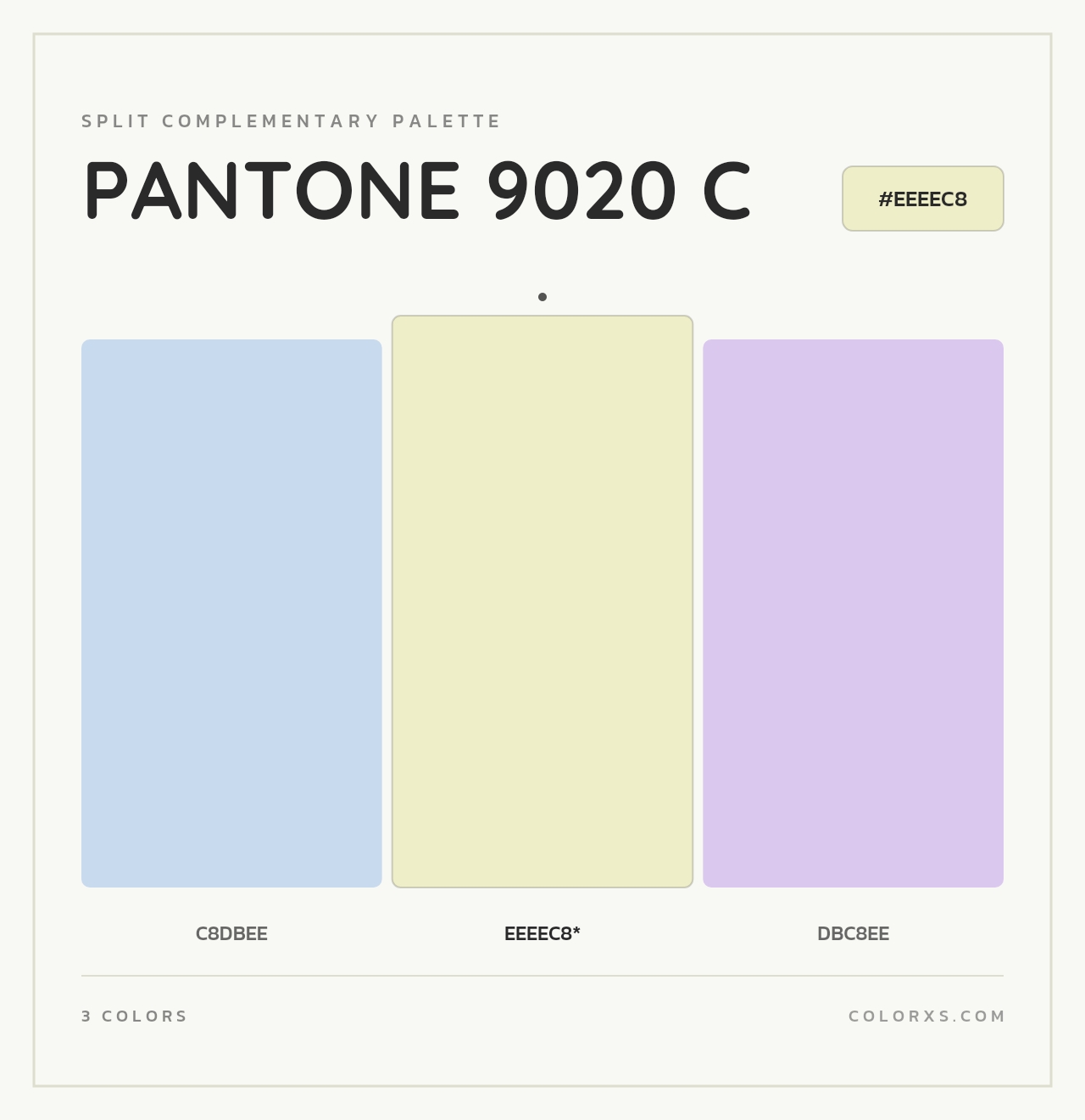 PANTONE 9020 C - Split-Complementary Color Palette