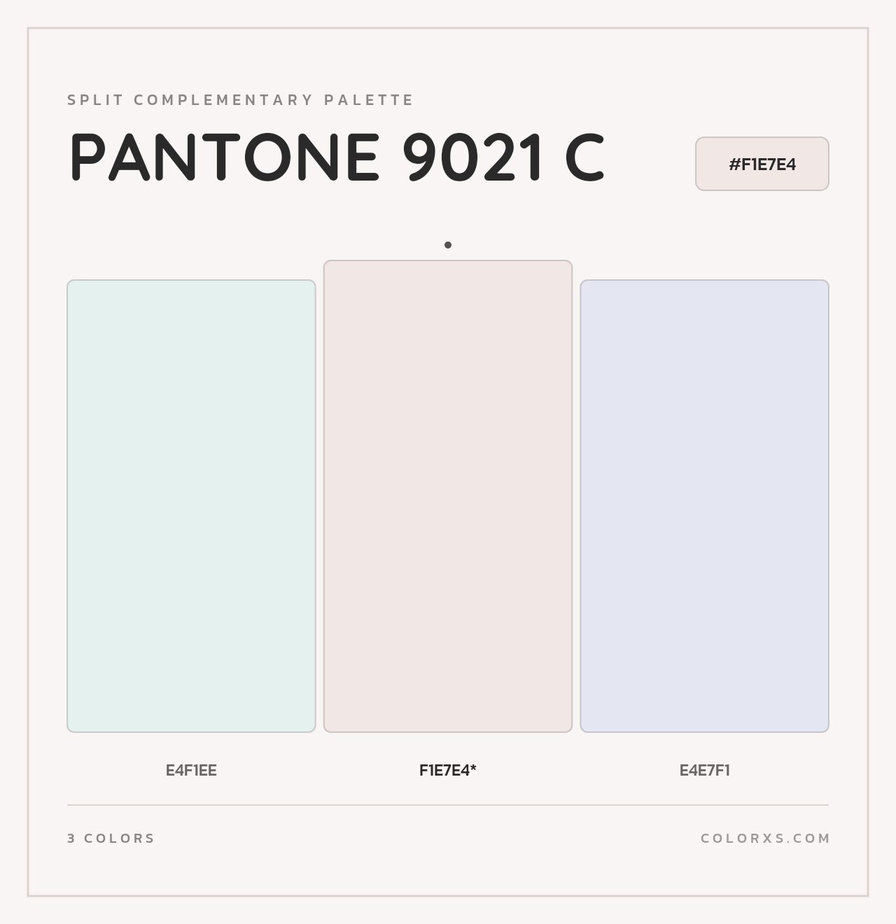 PANTONE 9021 C - Split-Complementary Color Palette