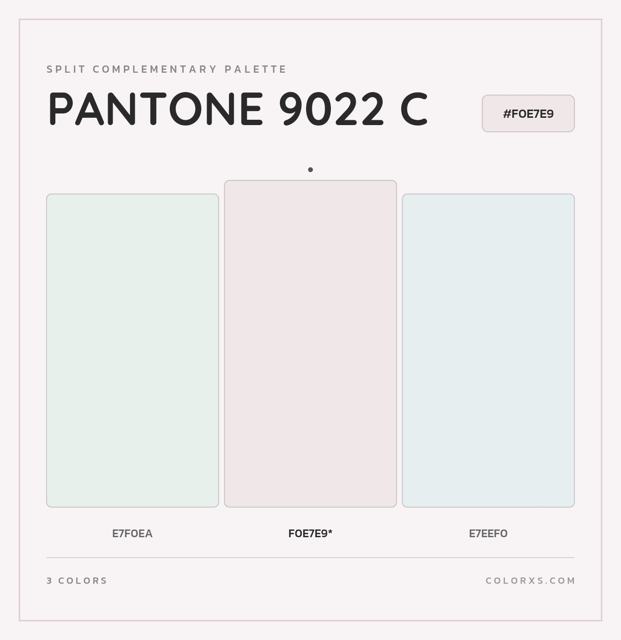 PANTONE 9022 C - Split-Complementary Color Palette