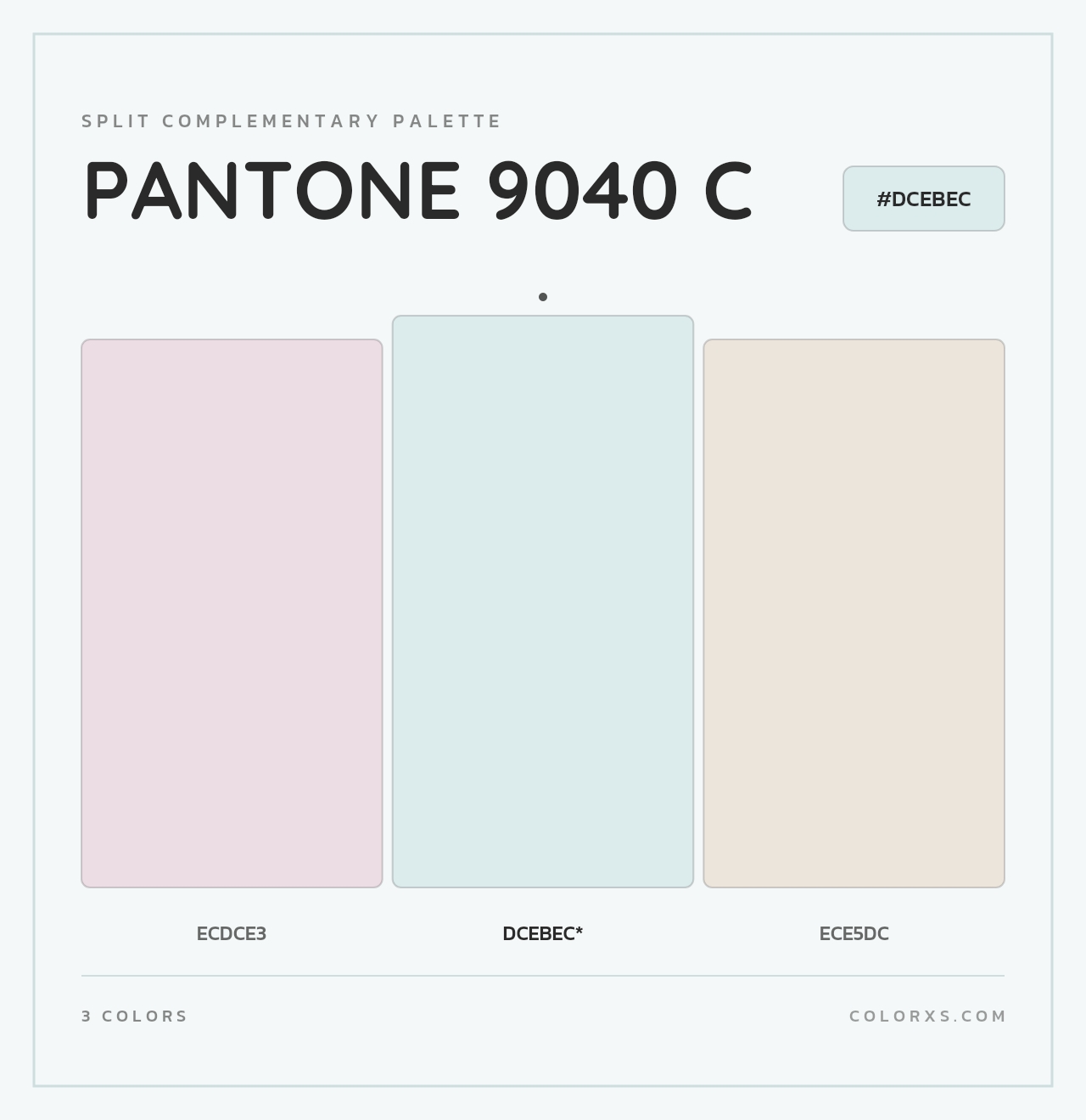 PANTONE 9040 C - Split-Complementary Color Palette