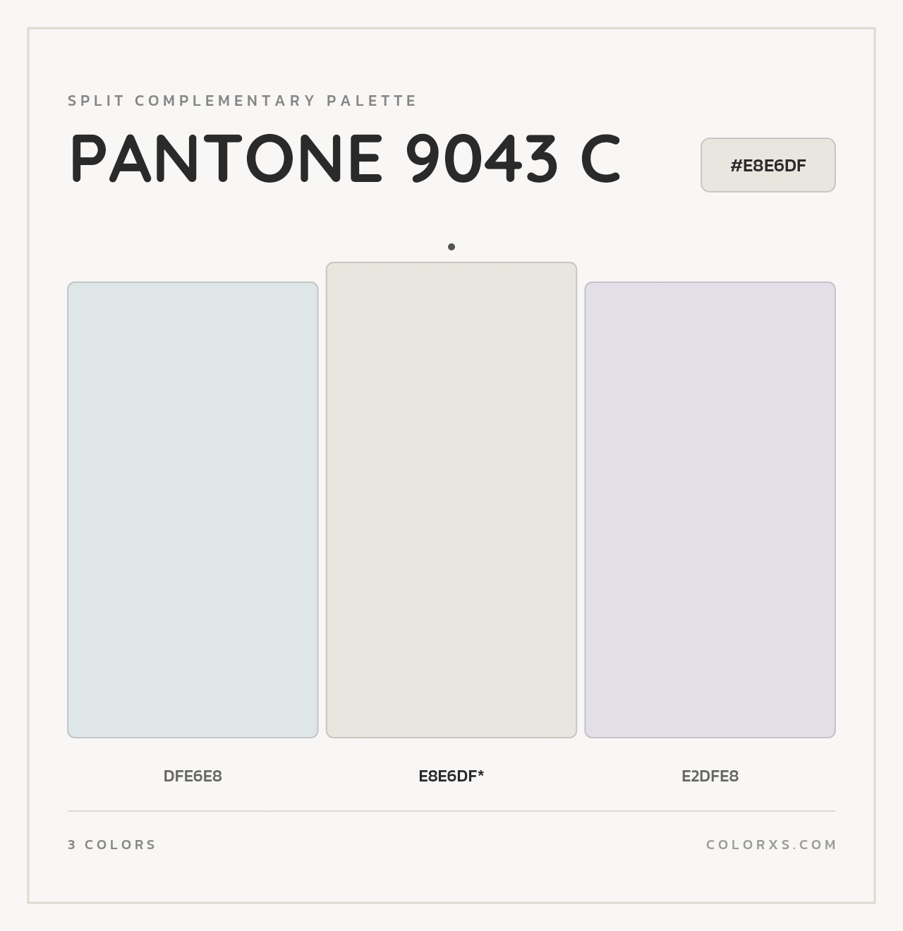 PANTONE 9043 C - Split-Complementary Color Palette