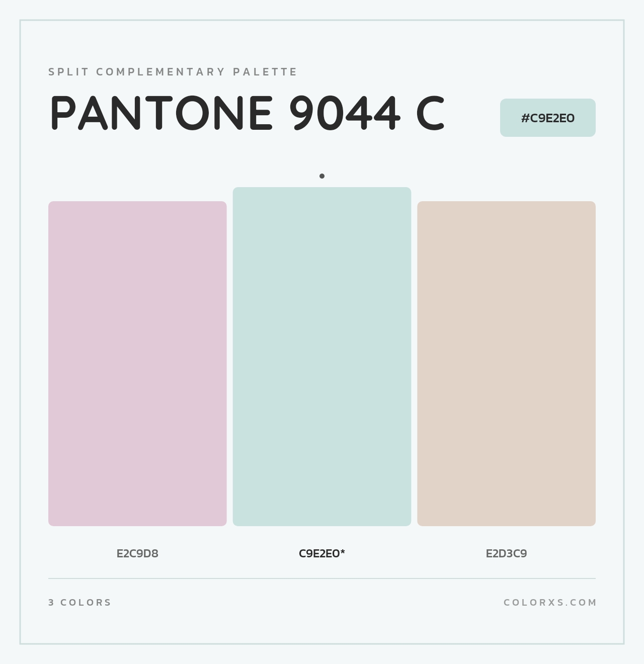 PANTONE 9044 C - Split-Complementary Color Palette