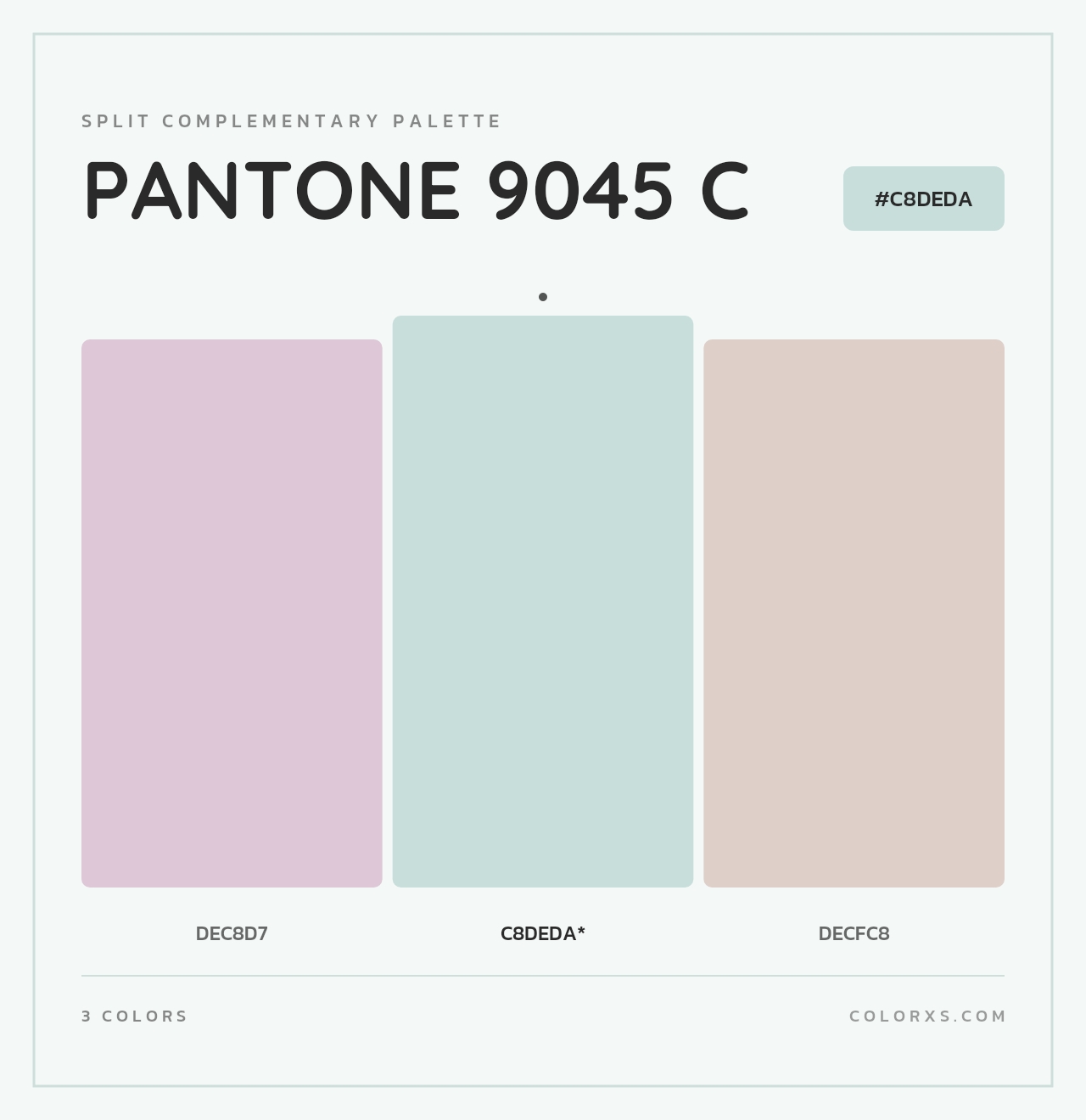PANTONE 9045 C - Split-Complementary Color Palette