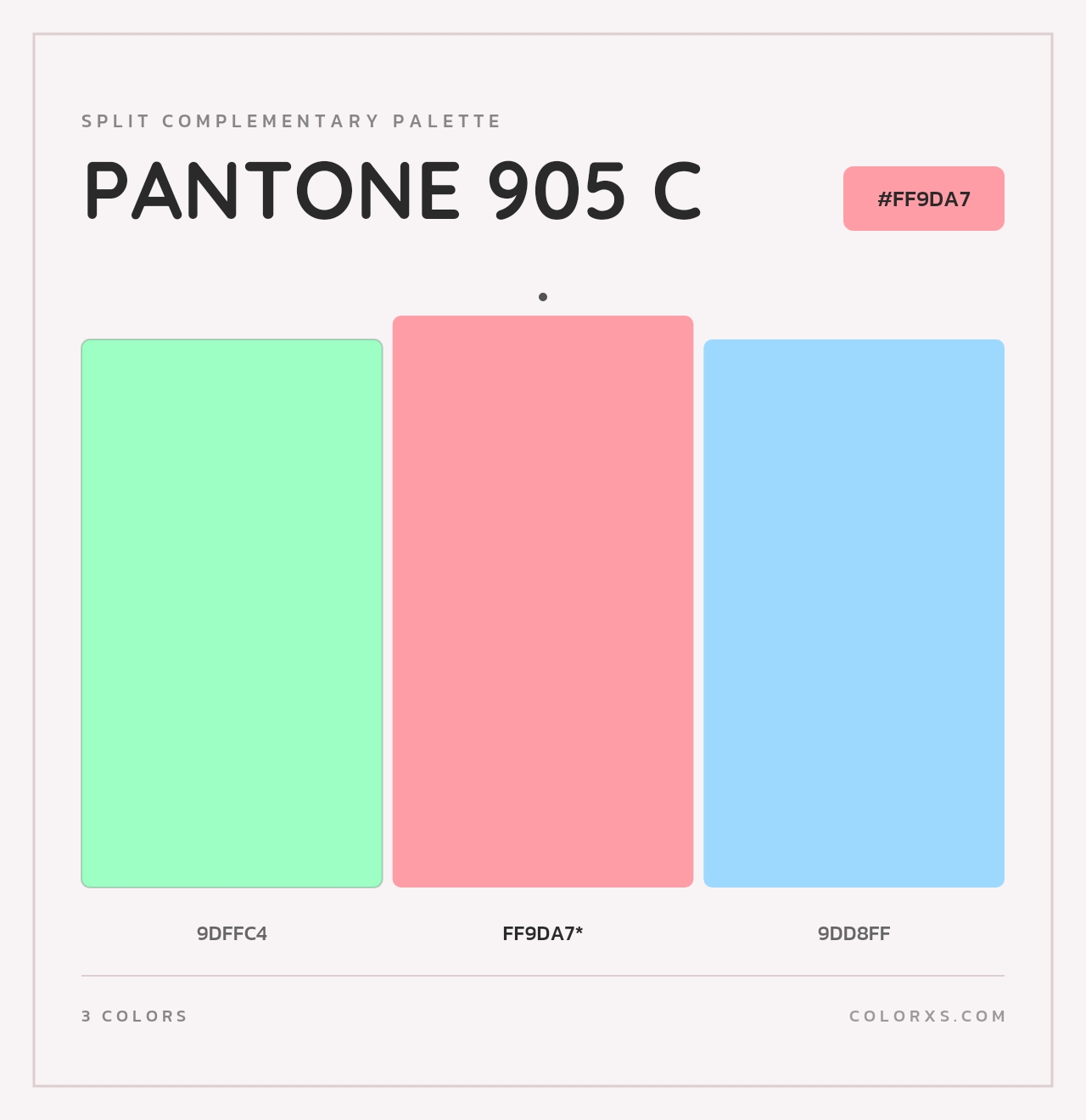 PANTONE 905 C - Split-Complementary Color Palette