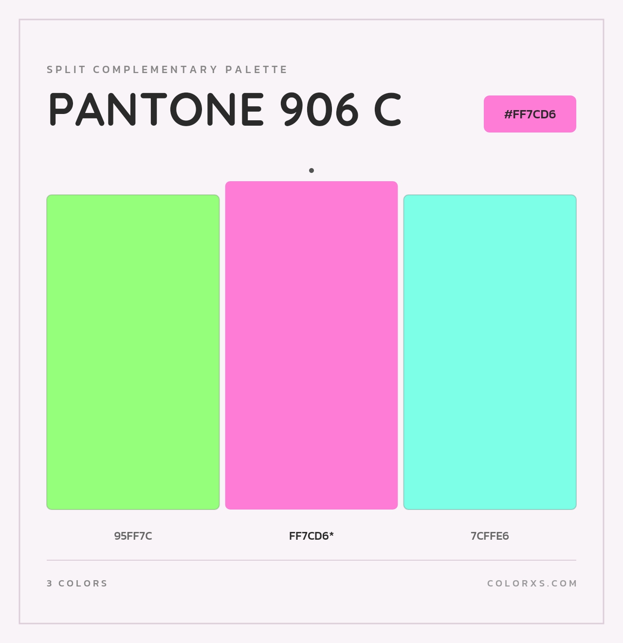 PANTONE 906 C - Split-Complementary Color Palette