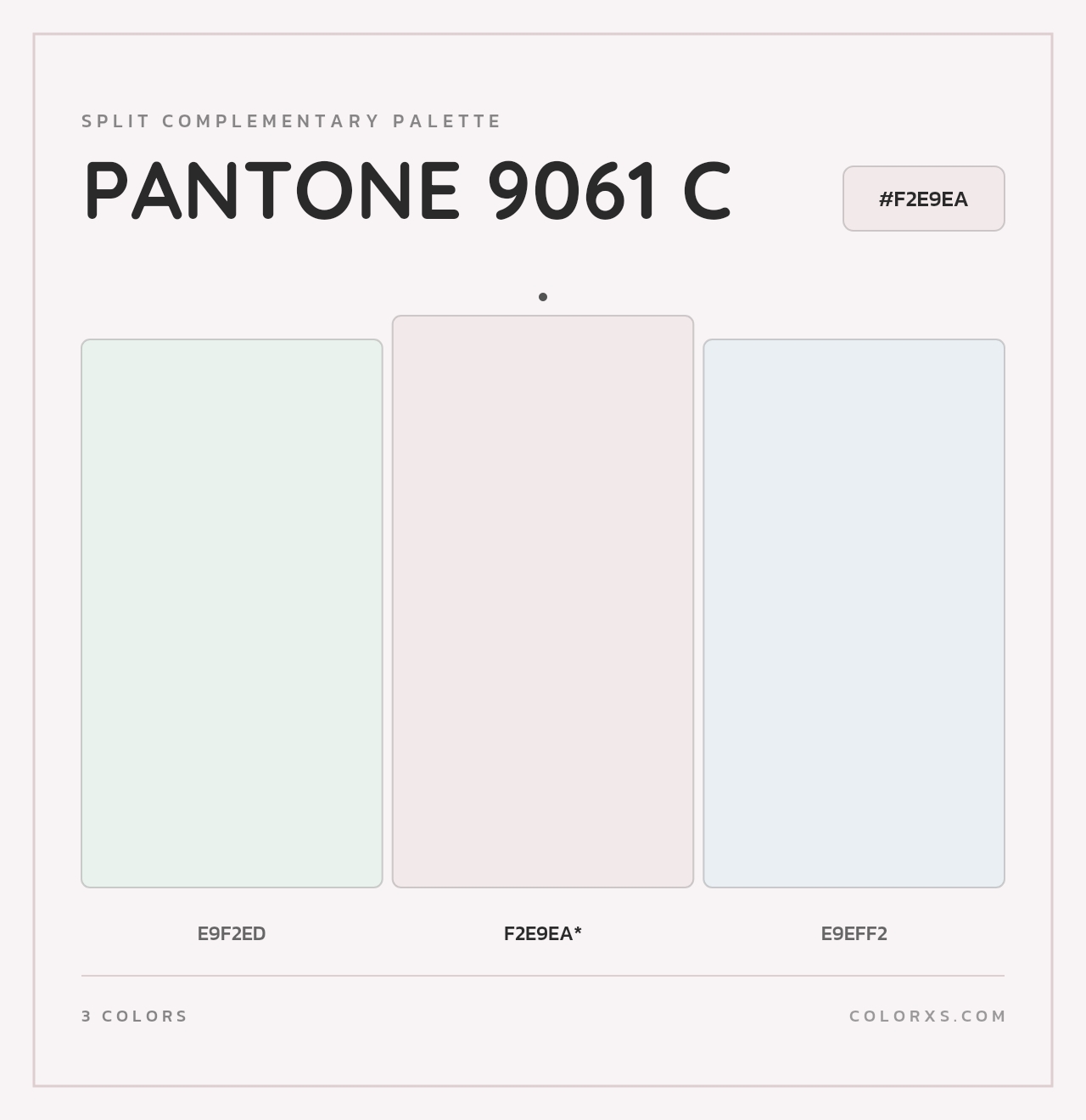 PANTONE 9061 C - Split-Complementary Color Palette