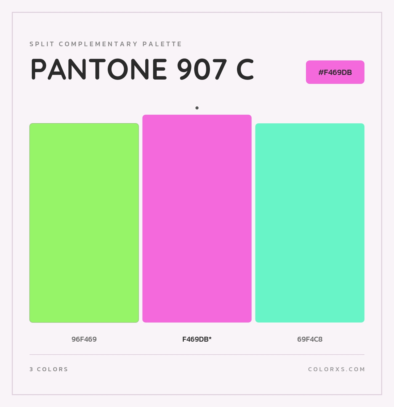 PANTONE 907 C - Split-Complementary Color Palette