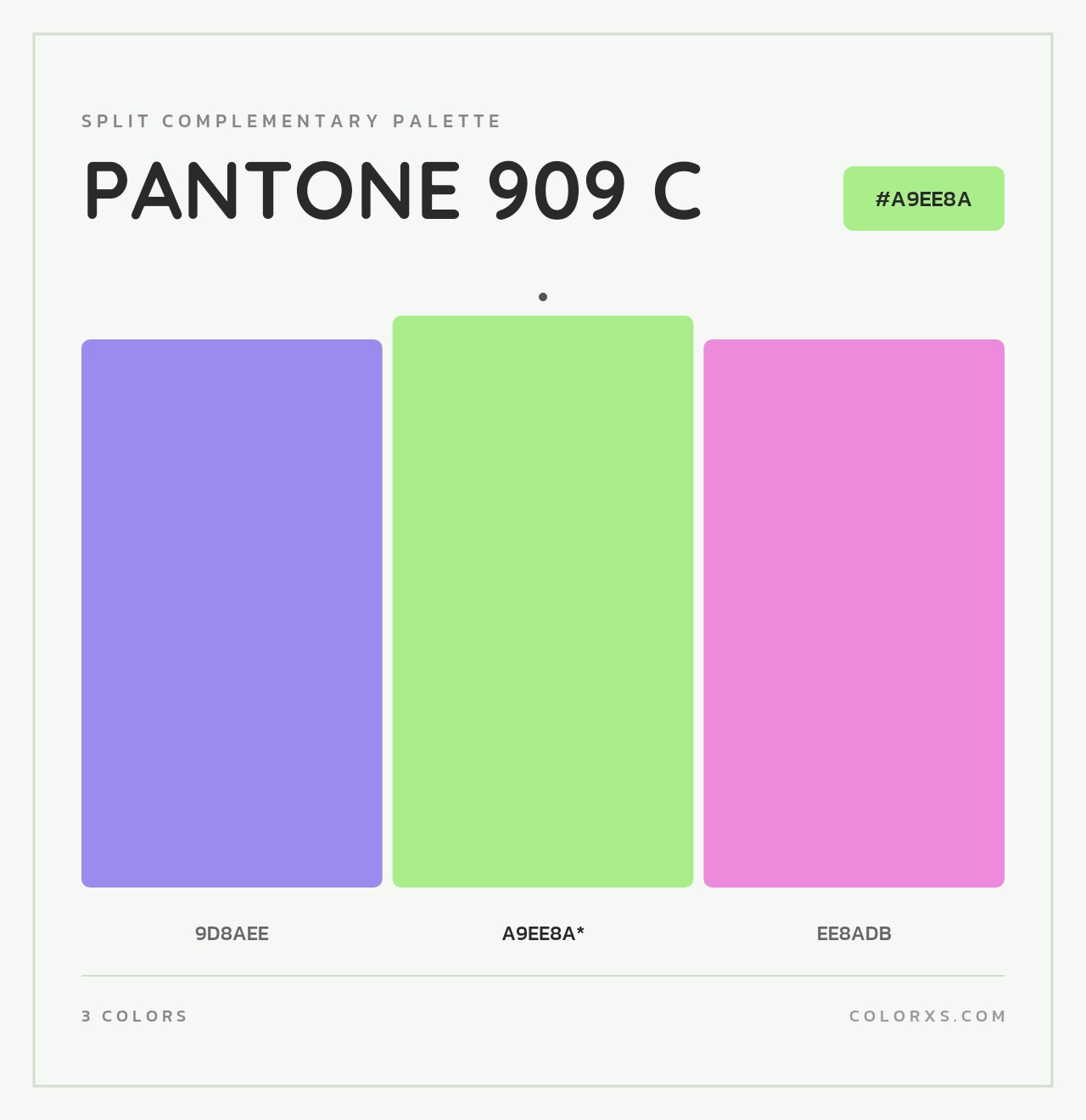 PANTONE 909 C - Split-Complementary Color Palette
