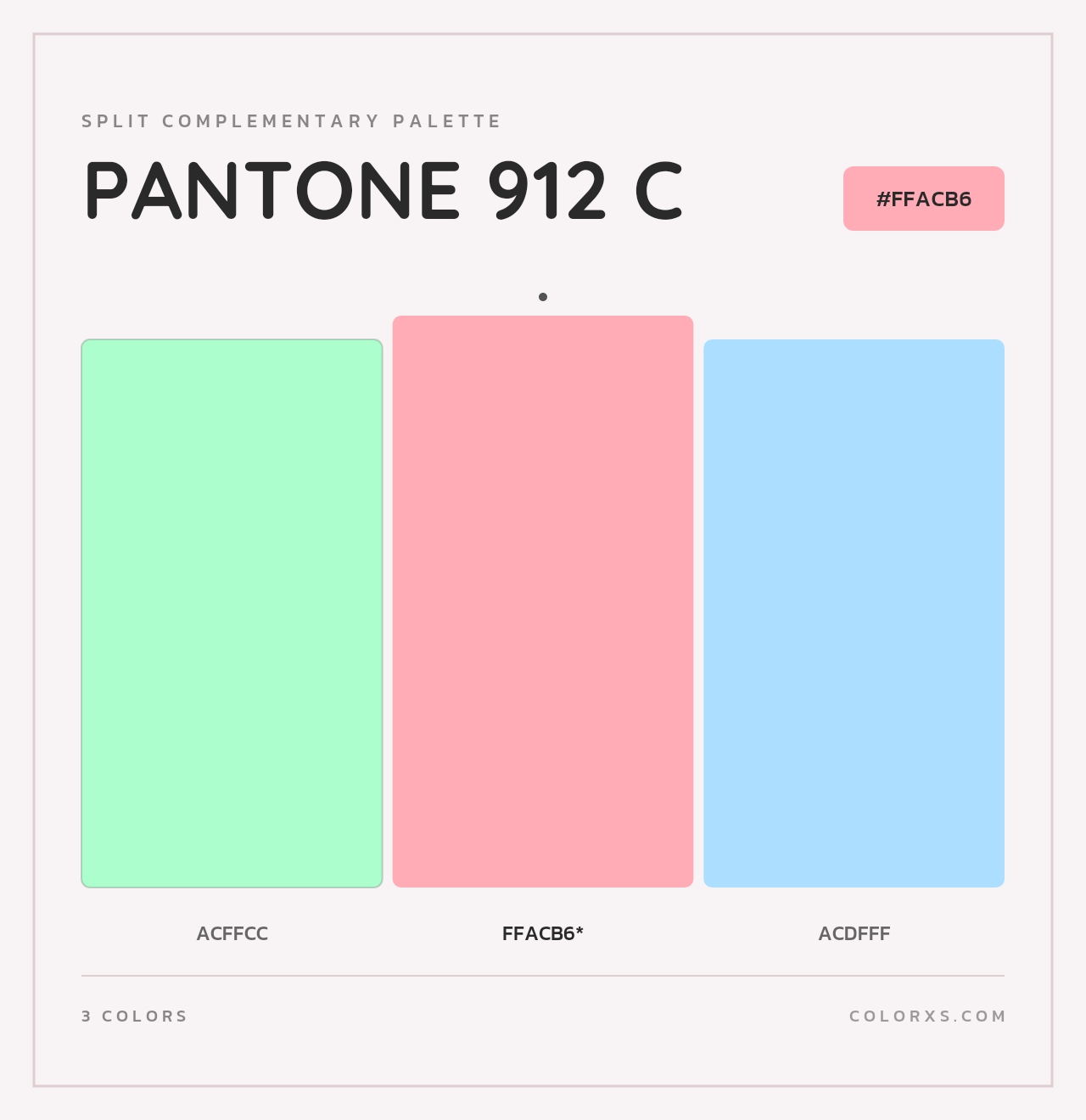 PANTONE 912 C - Split-Complementary Color Palette