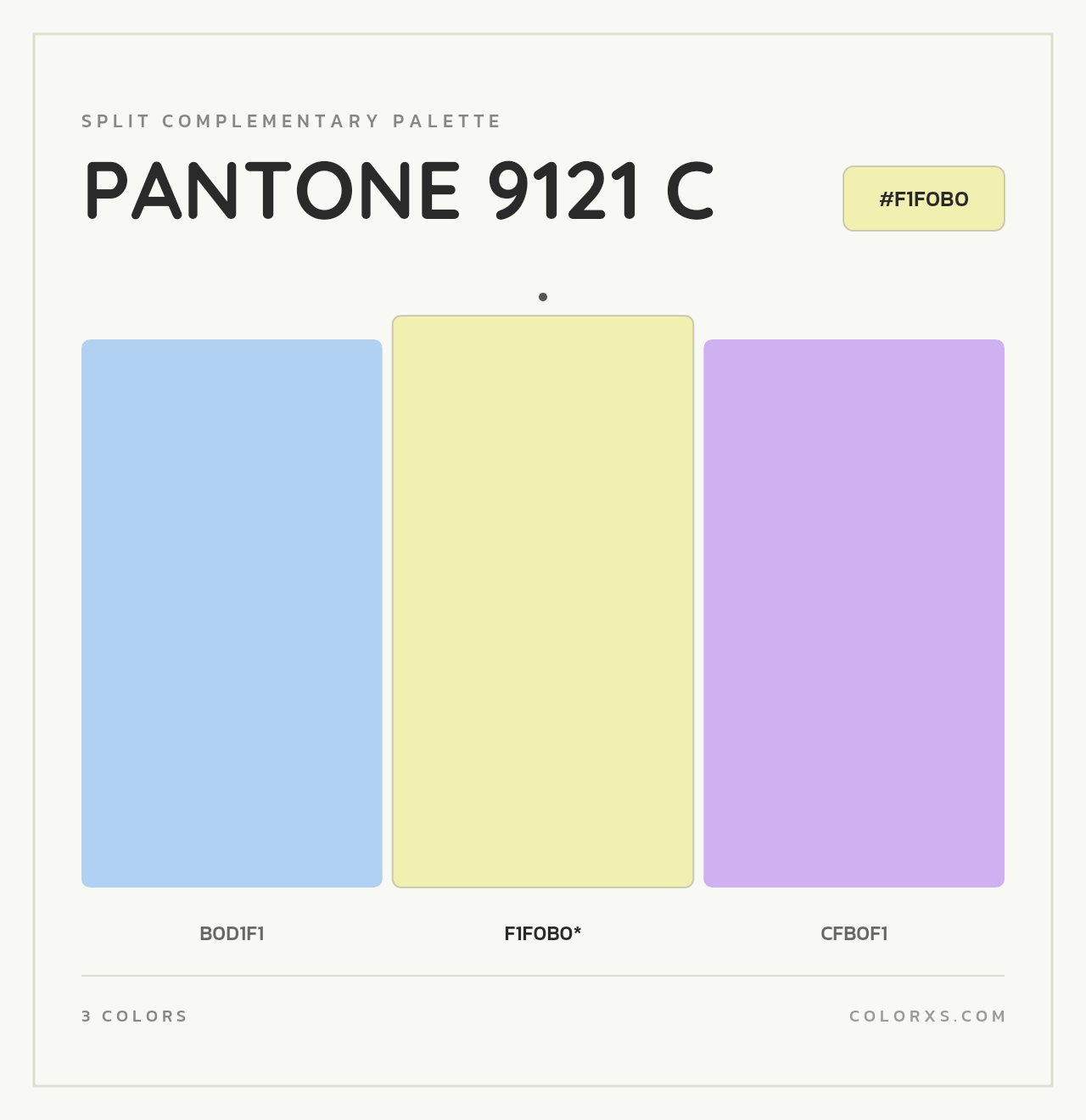PANTONE 9121 C - Split-Complementary Color Palette