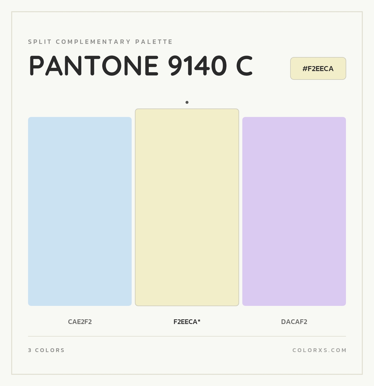 PANTONE 9140 C - Split-Complementary Color Palette