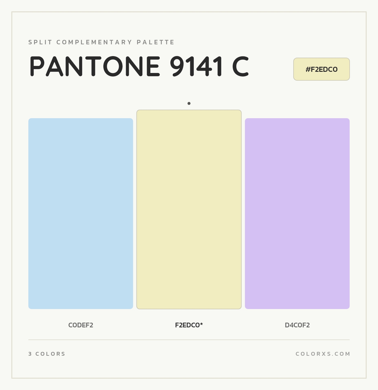 PANTONE 9141 C - Split-Complementary Color Palette