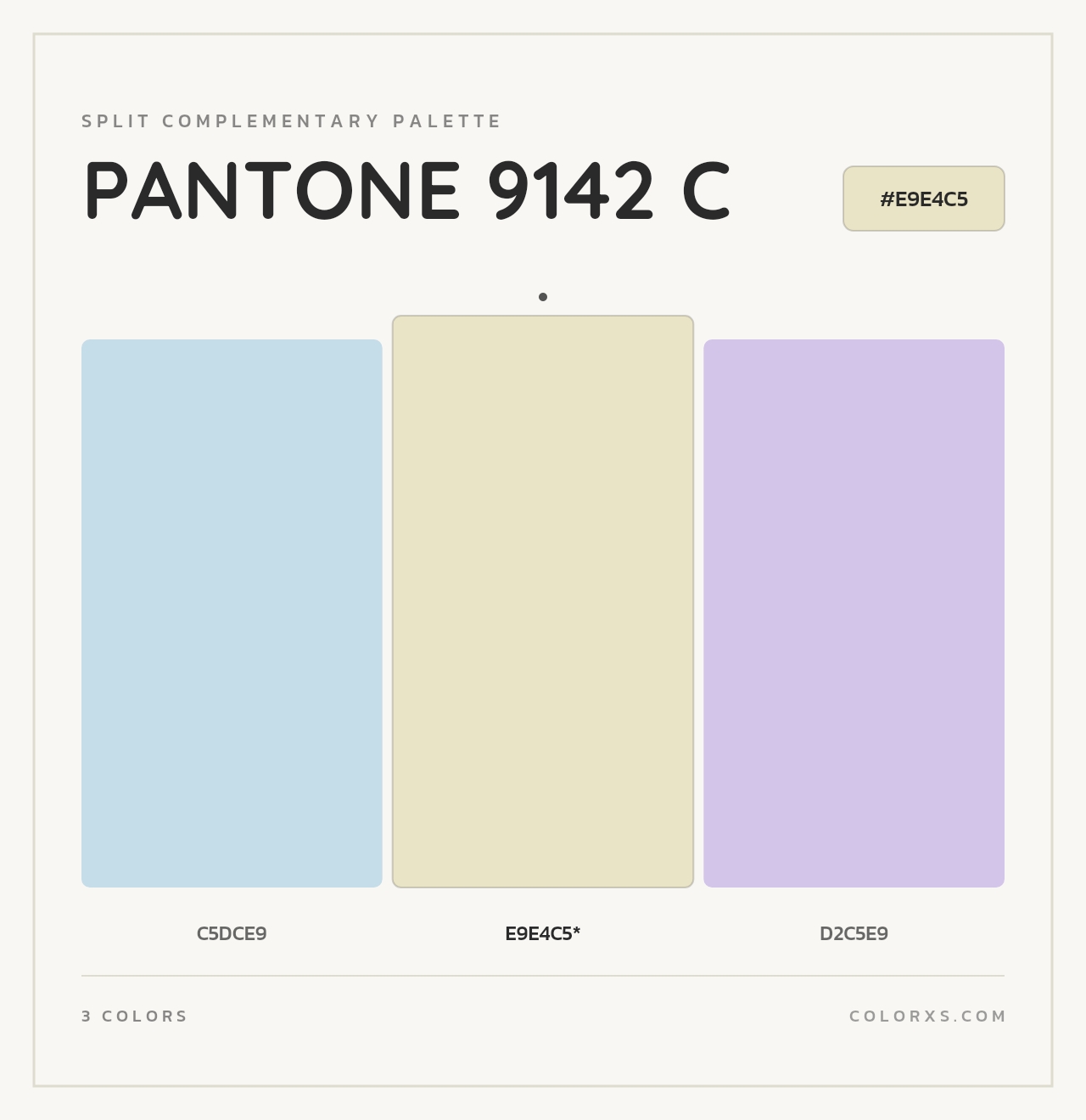 PANTONE 9142 C - Split-Complementary Color Palette
