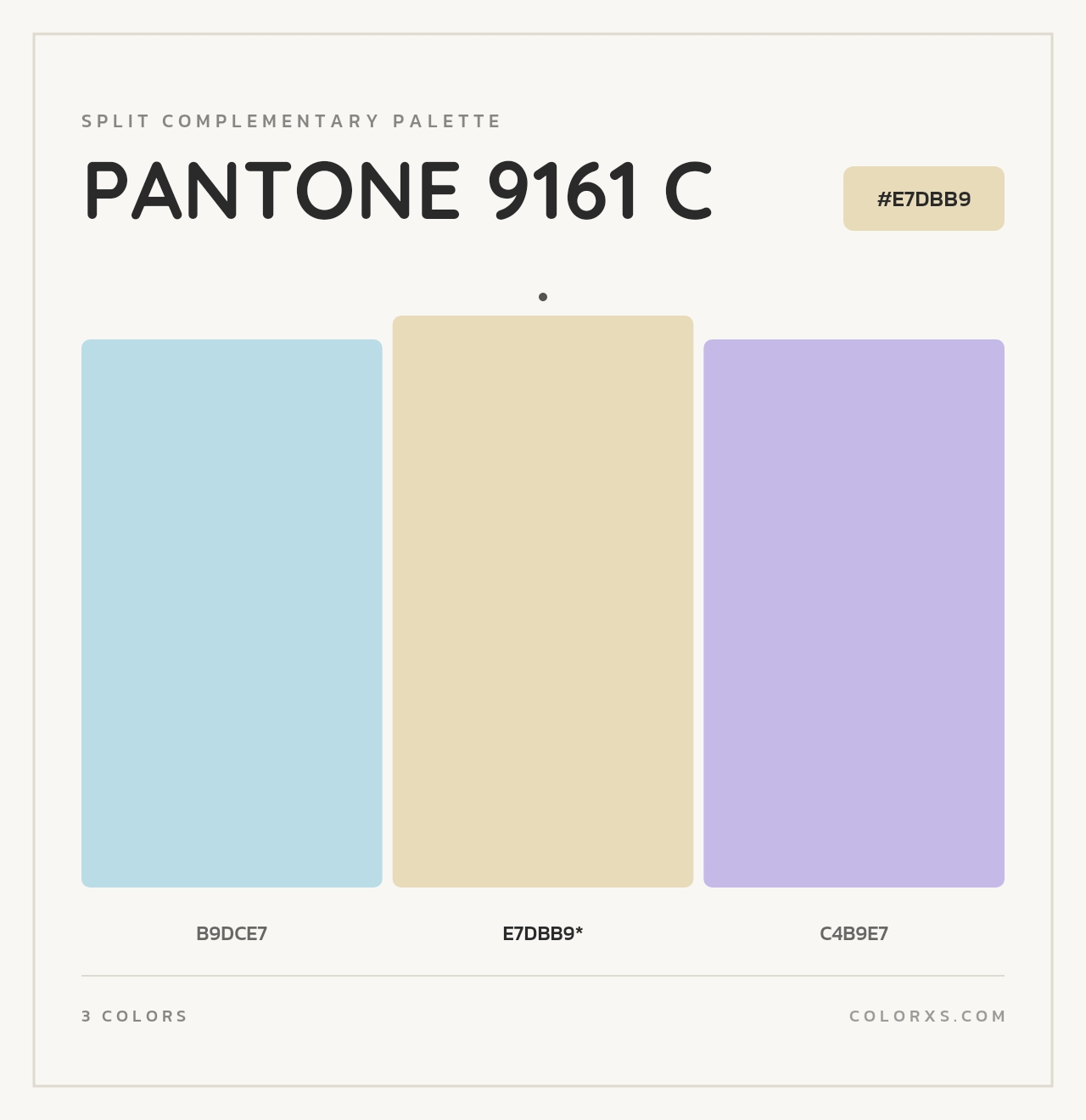 PANTONE 9161 C - Split-Complementary Color Palette